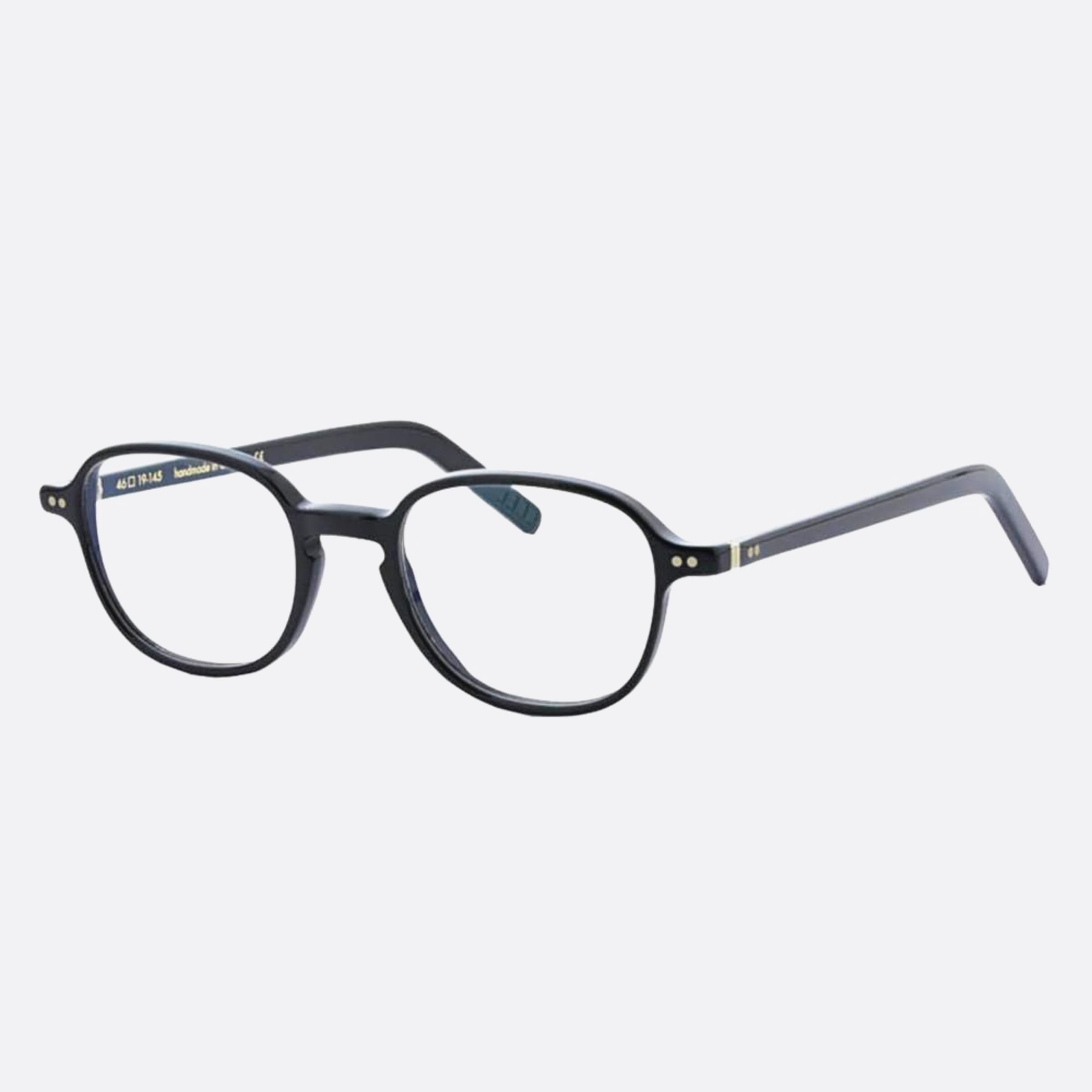 Lunor 46mm A12 Black Visor Unisex Eyeglasses - Side View