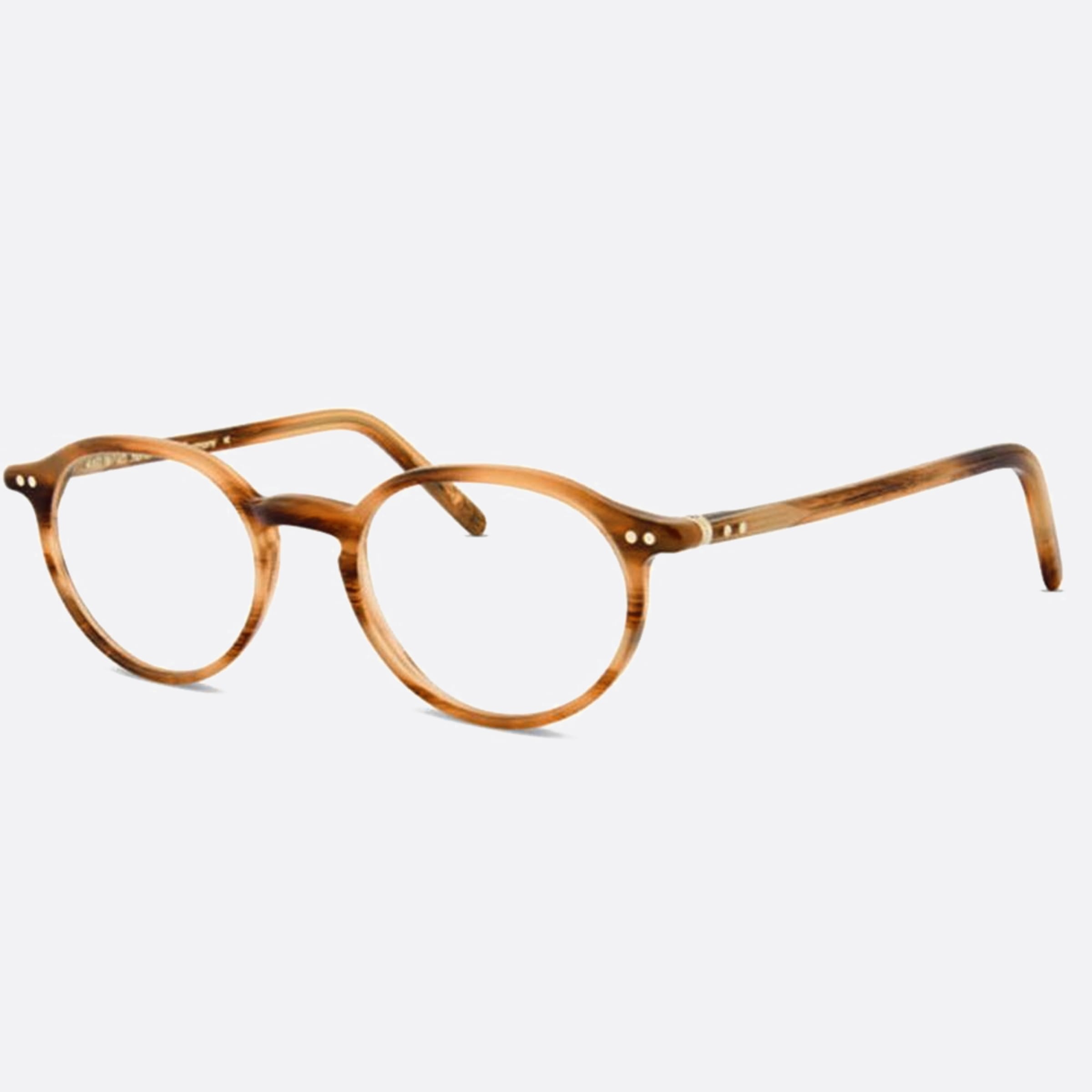 Lunor 46mm Havana Visor Unisex Eyeglasses - Side View
