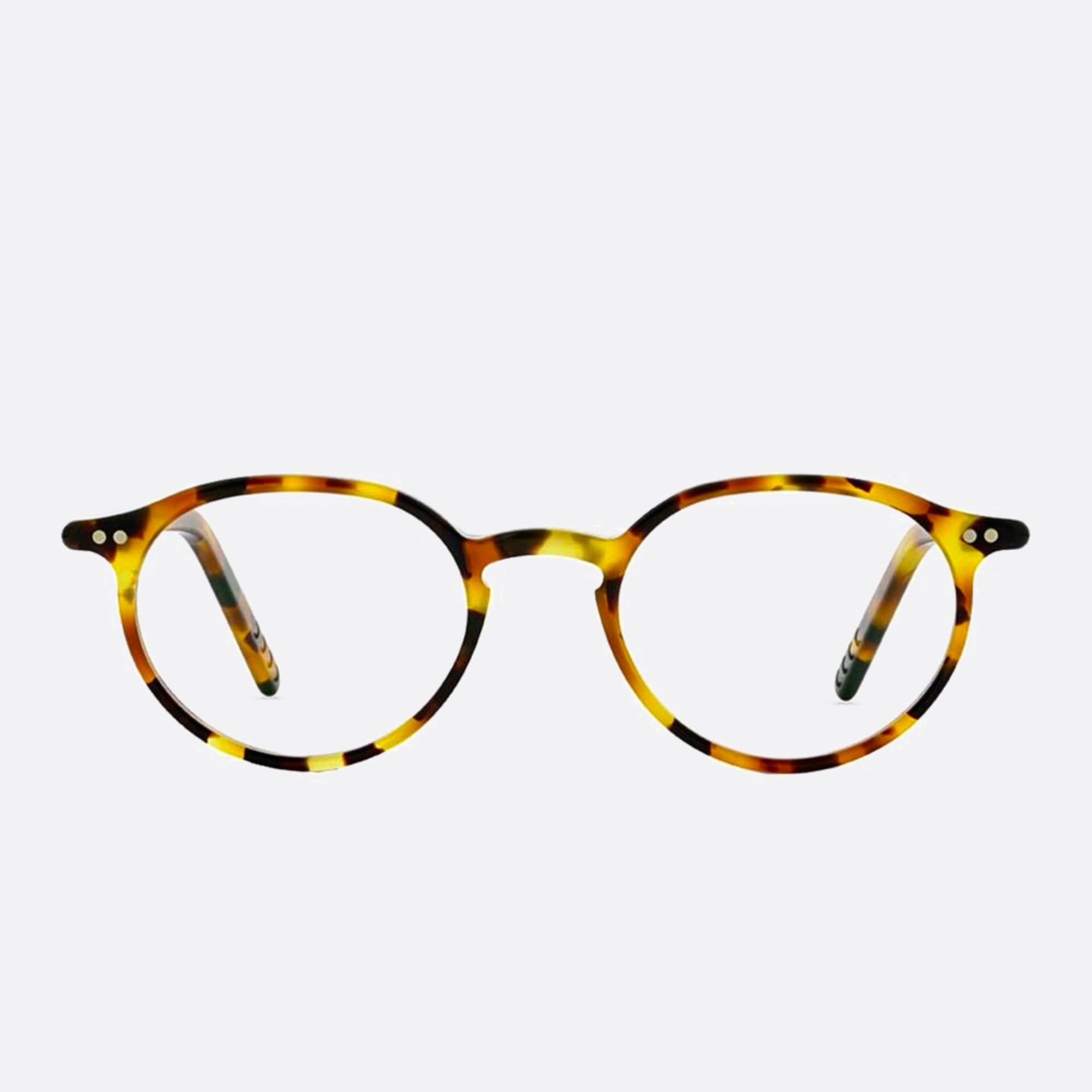 Lunor 46mm Havana Round Unisex Eyeglasses - Main View