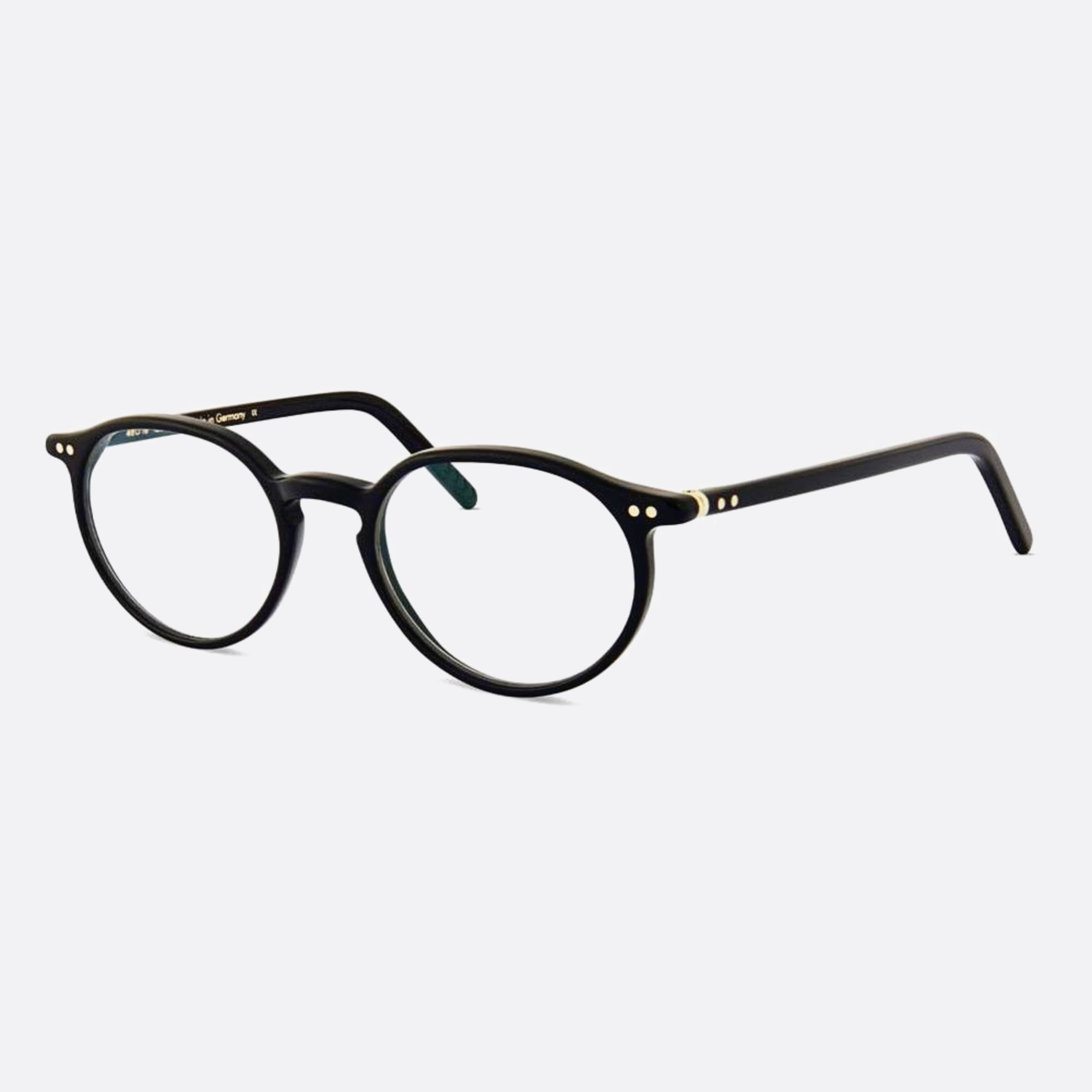 Lunor 48mm Black Visor Unisex Eyeglasses - Side View