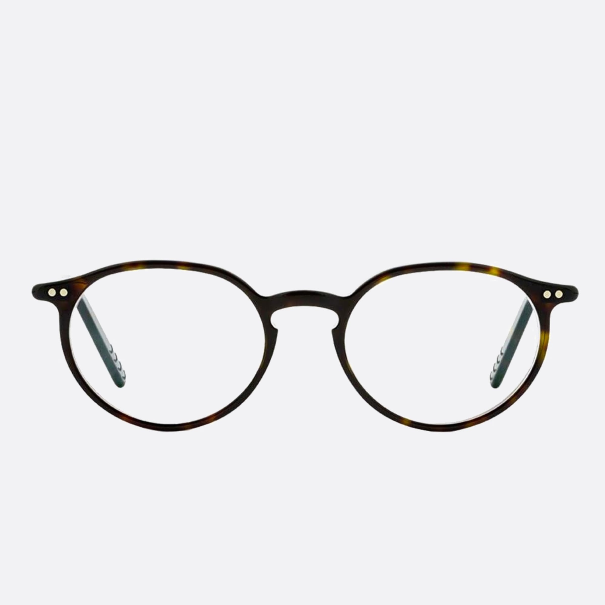 Lunor 48mm Havana Round Unisex Eyeglasses - Main View
