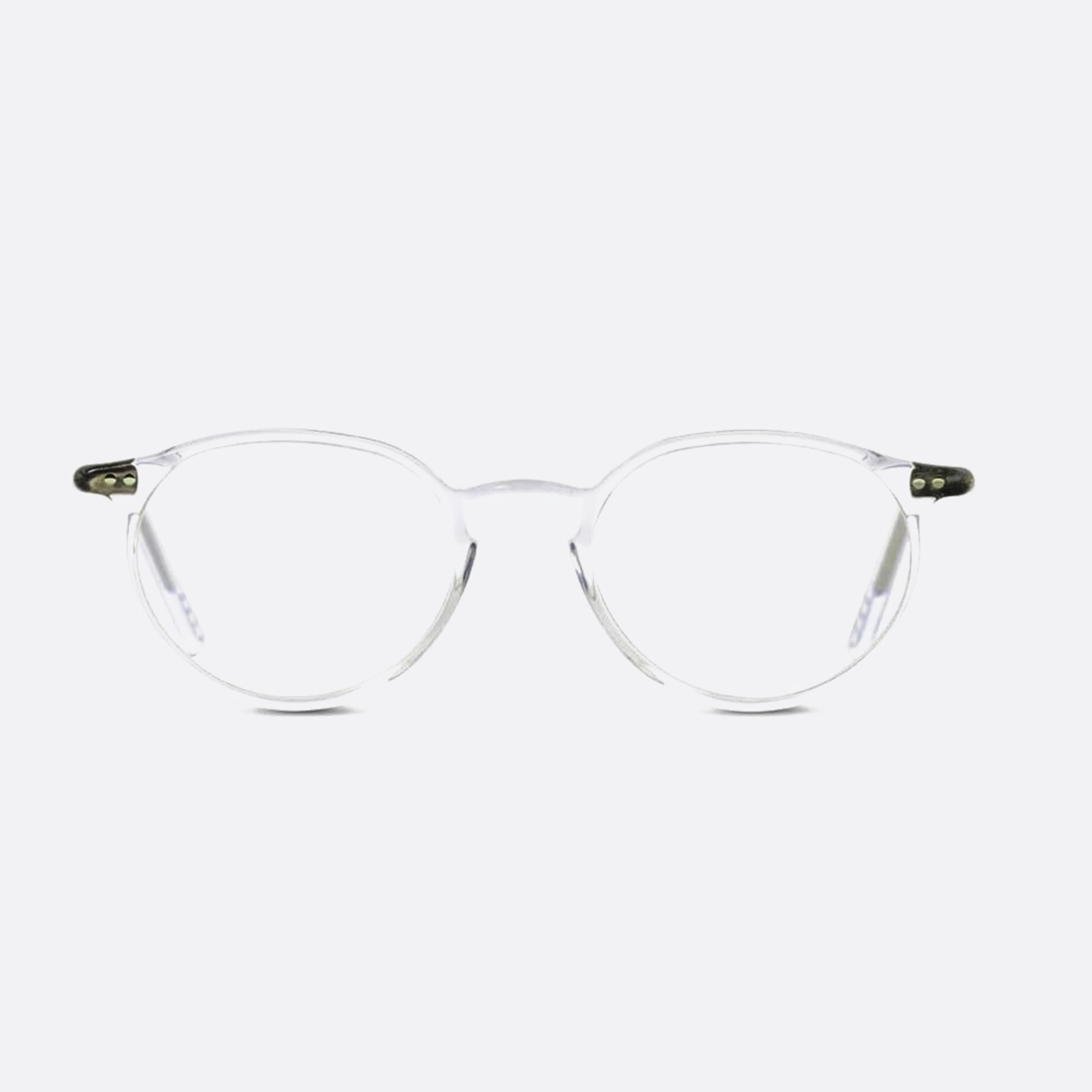 Lunor 48mm Transparent Round Unisex Eyeglasses - Main View