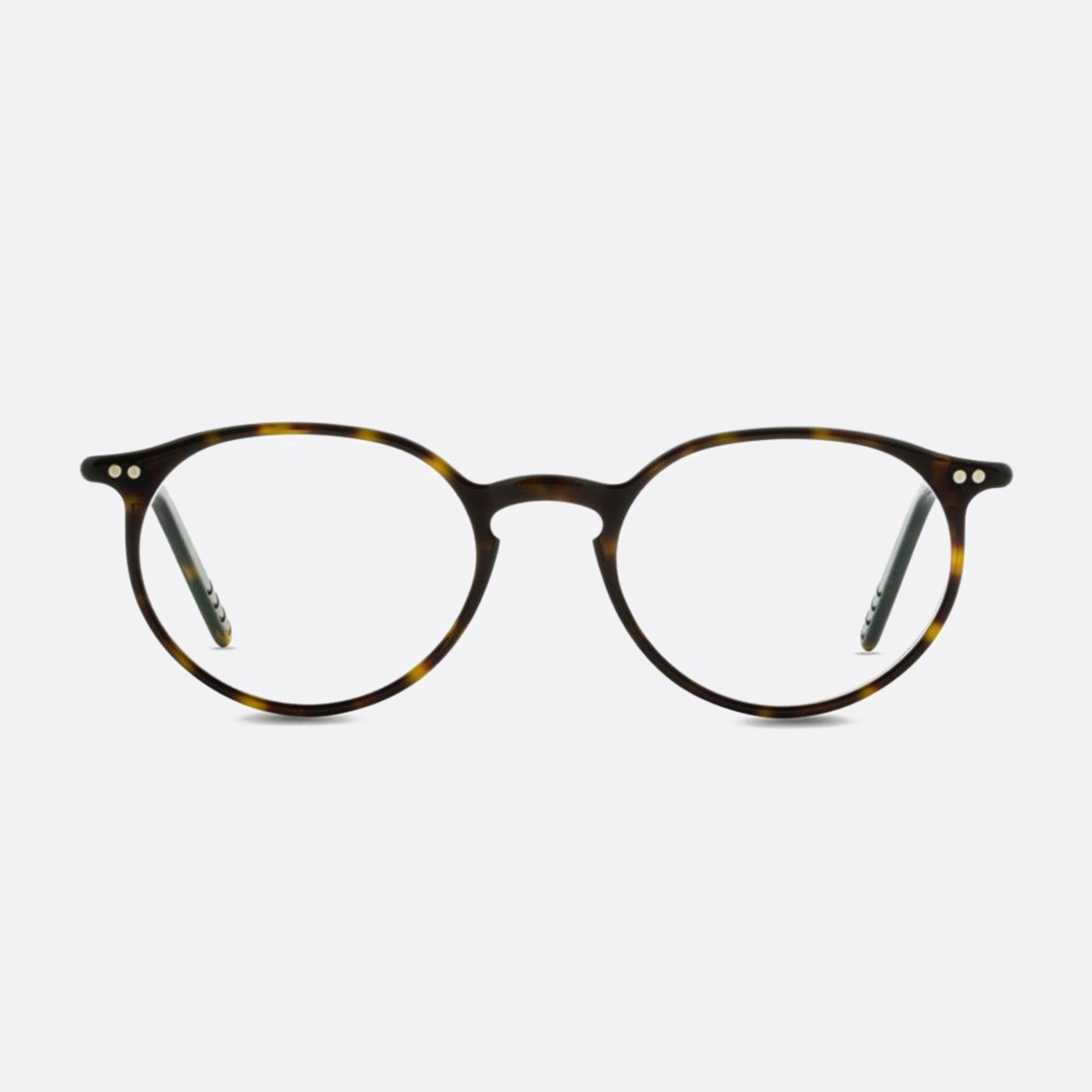 Lunor 49mm Havana Round Unisex Eyeglasses - Main View