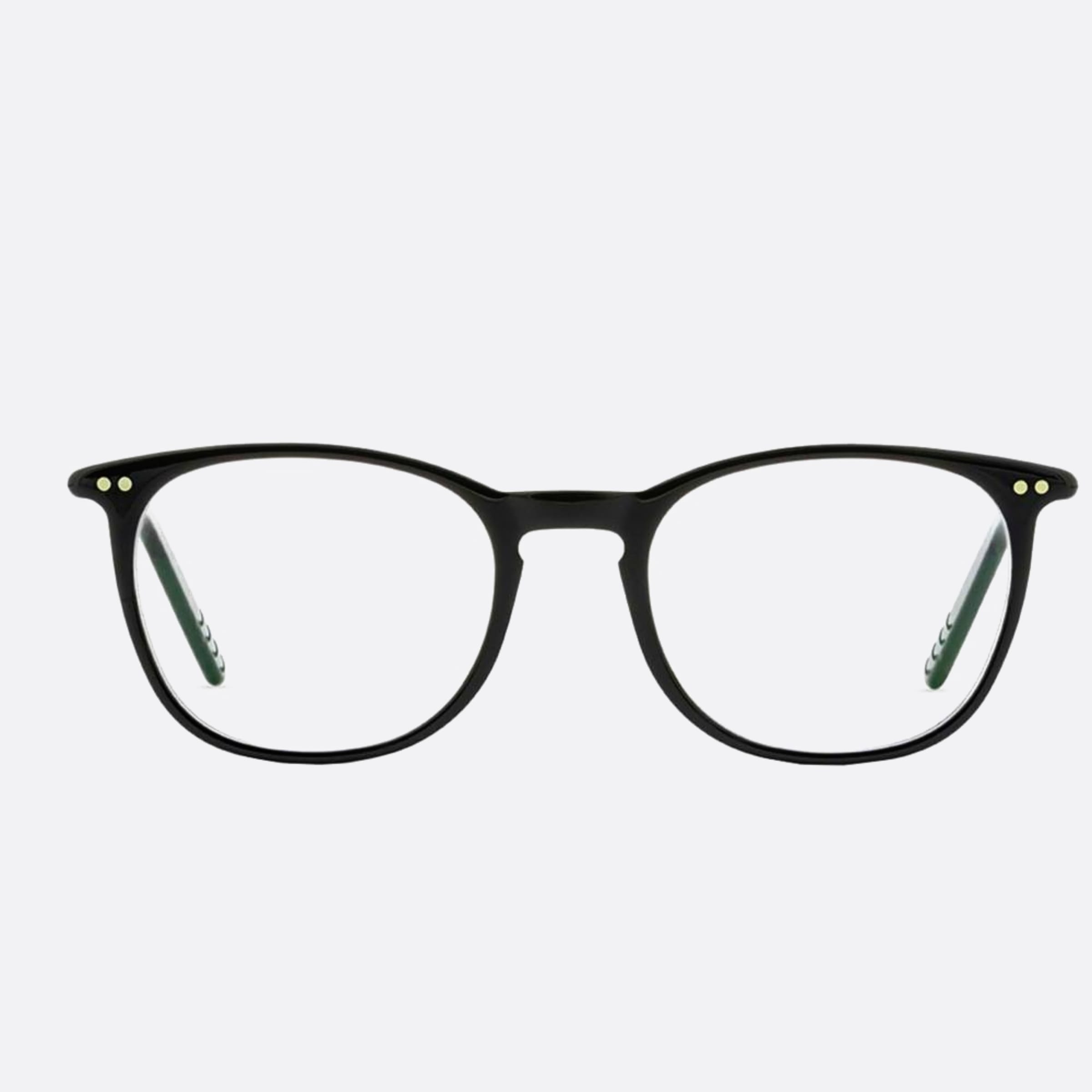 Lunor 49mm Black Geometric Unisex Eyeglasses - Main View