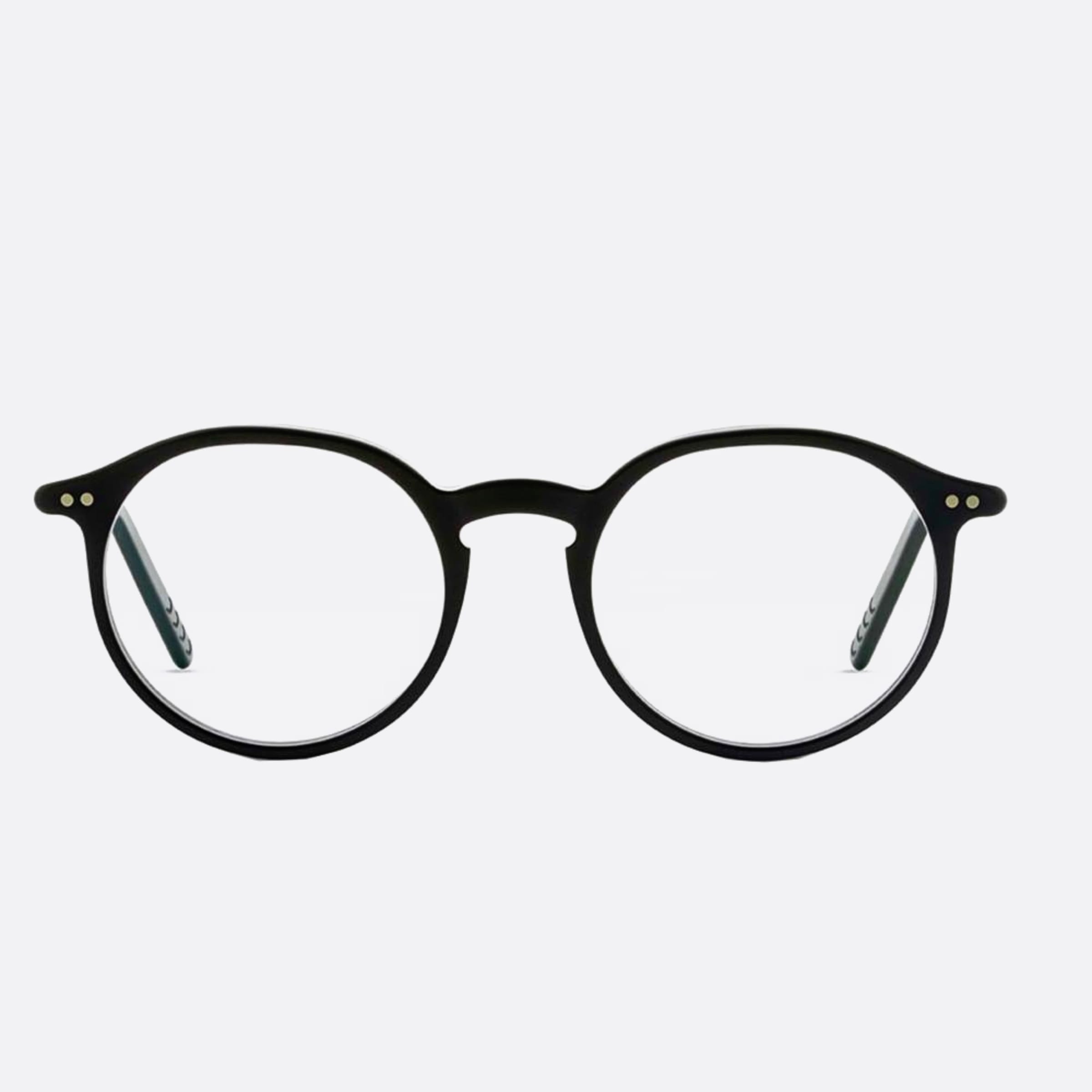Lunor 48mm 01m Black Round Unisex Eyeglasses - Main View
