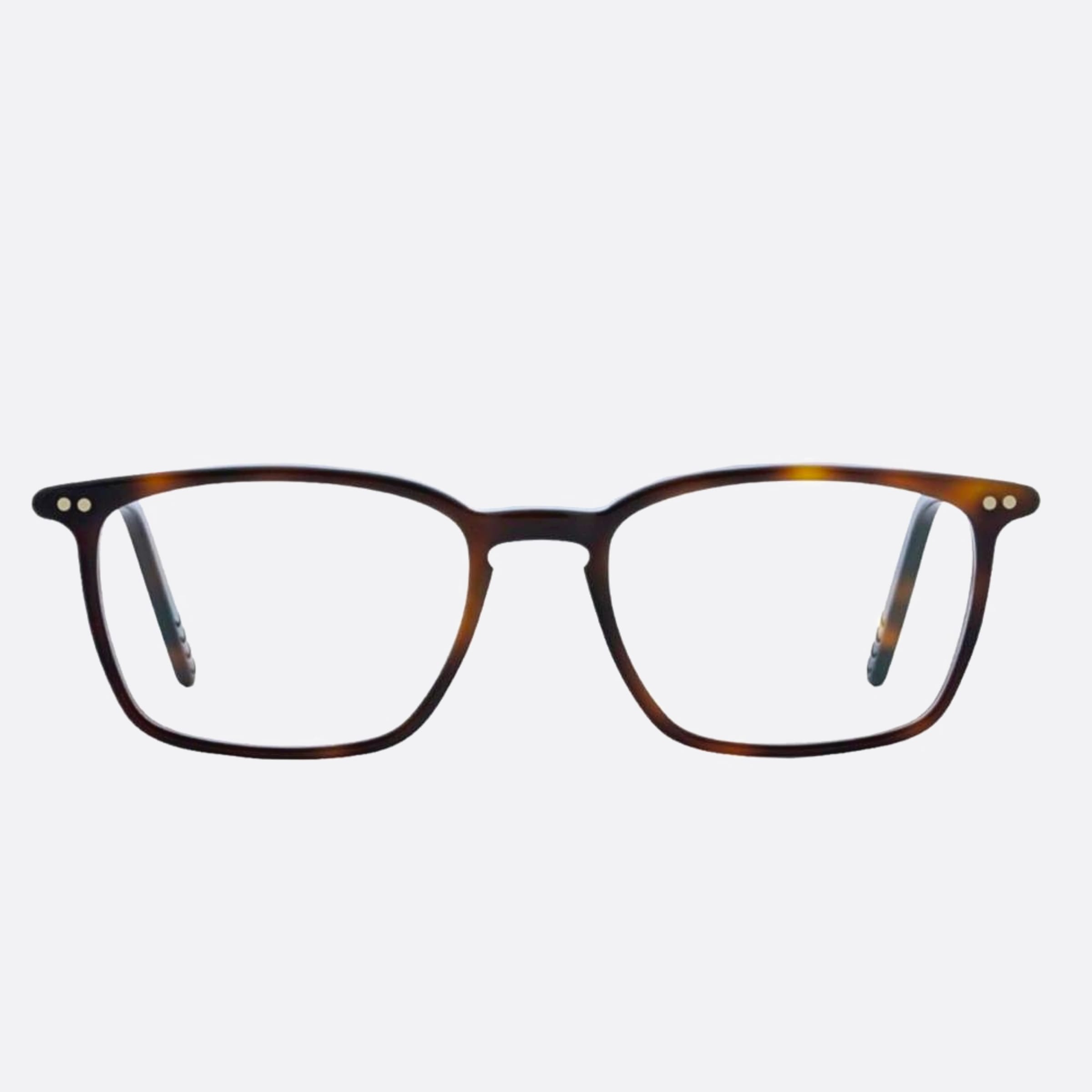 Lunor 52mm Havana Geometric Unisex Eyeglasses - Main View