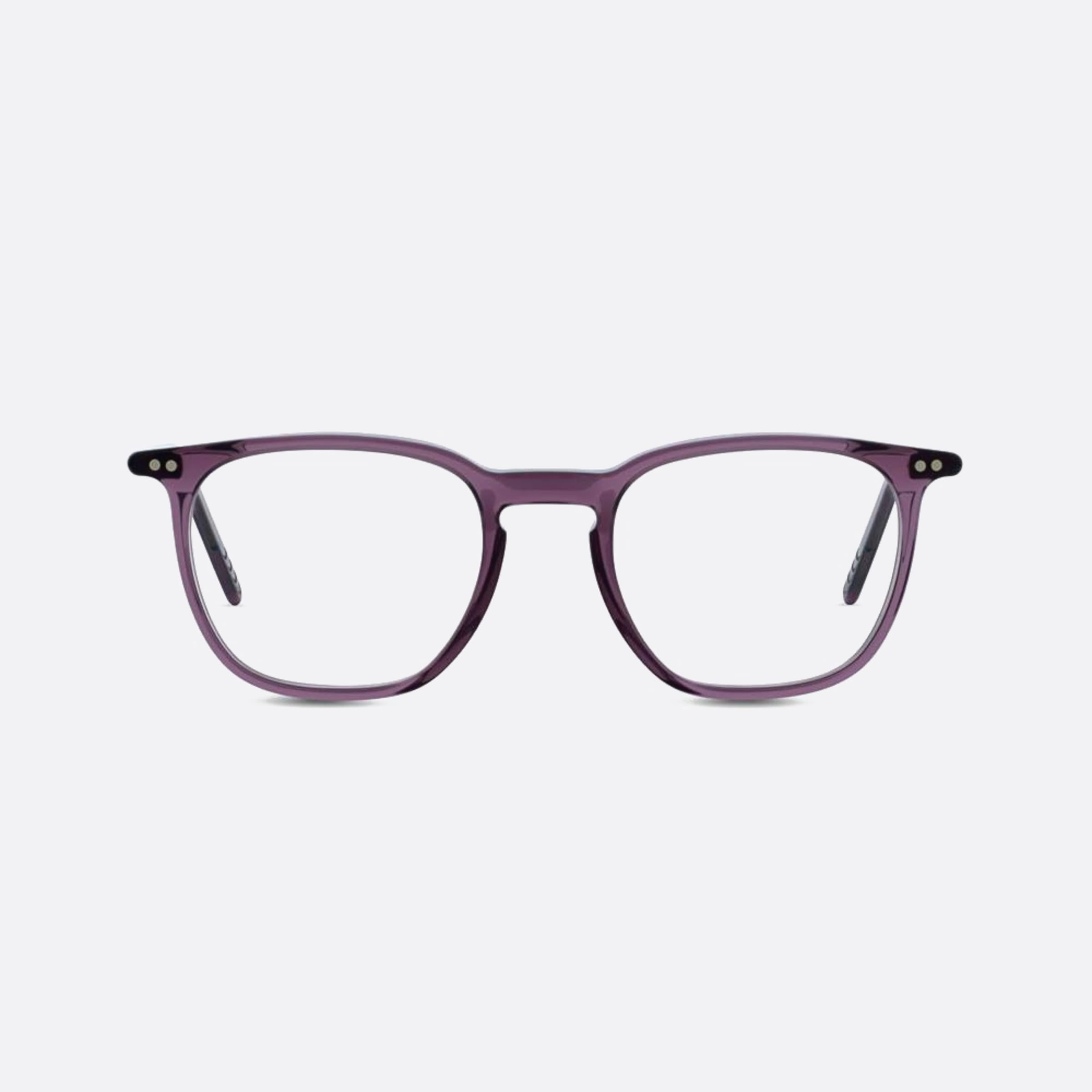 Lunor 49mm Violet Squared Unisex Eyeglasses - Main View