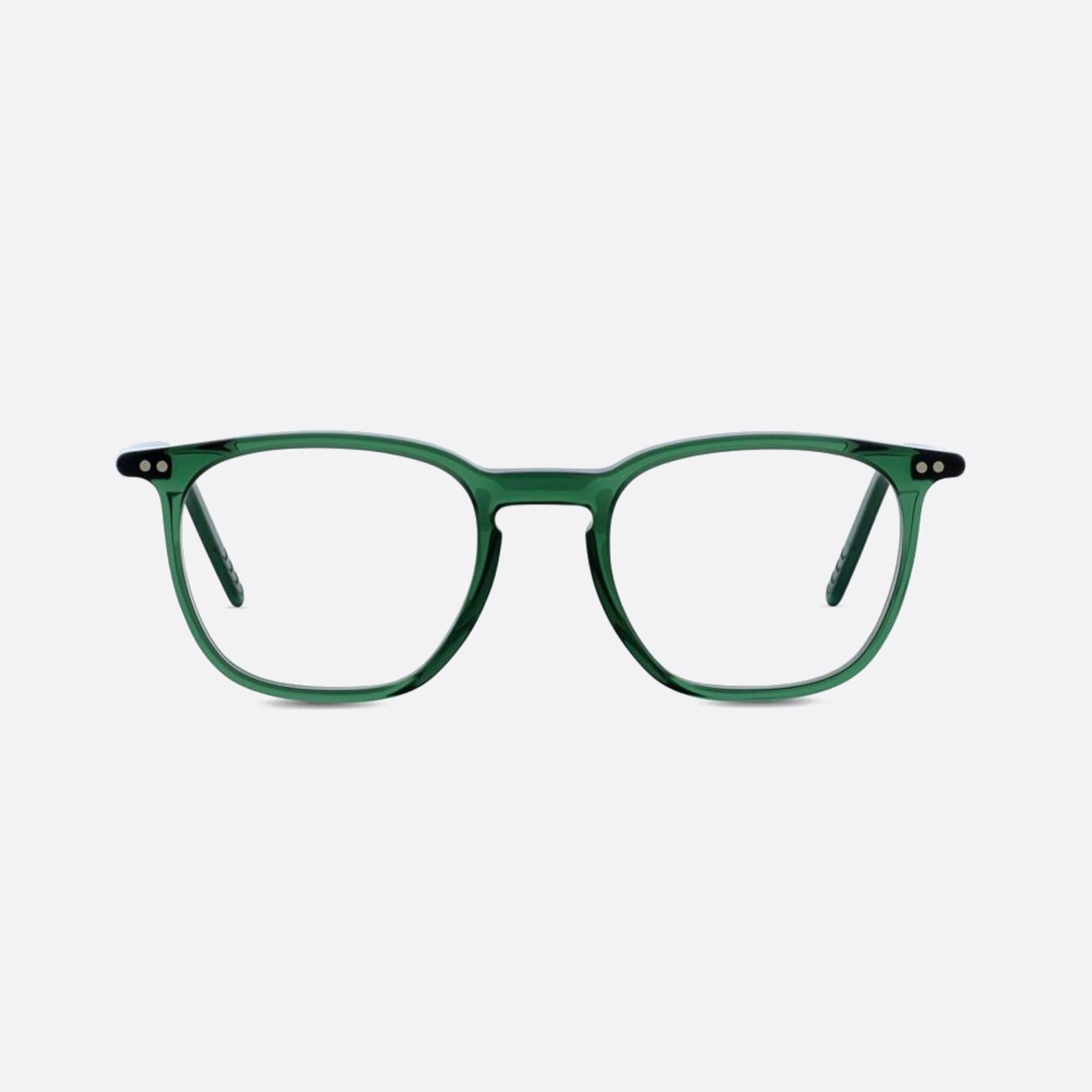 Lunor 49mm Green Squared Unisex Eyeglasses - Main View
