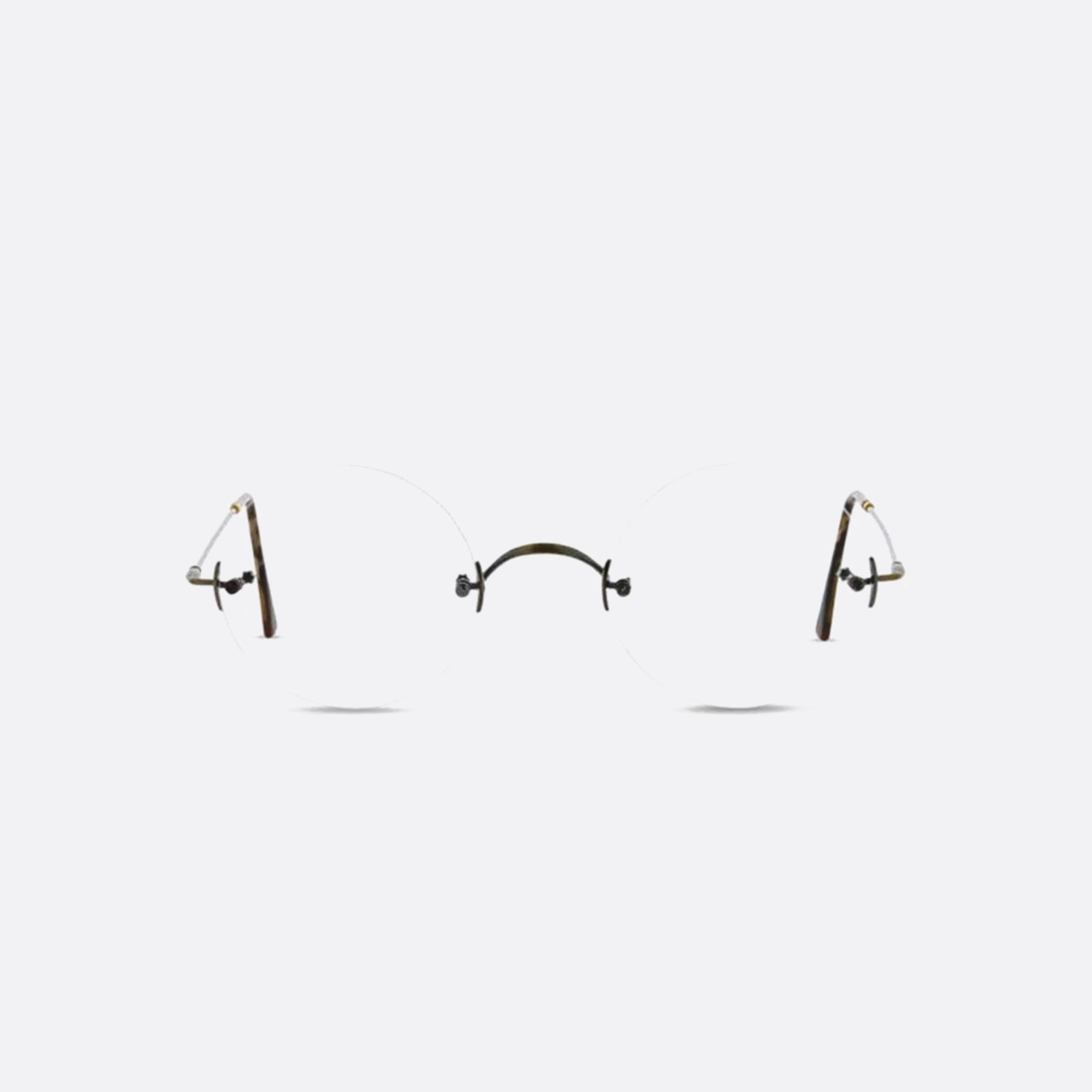 Lunor 44mm Classic Round Gold Round Unisex Eyeglasses - Main View