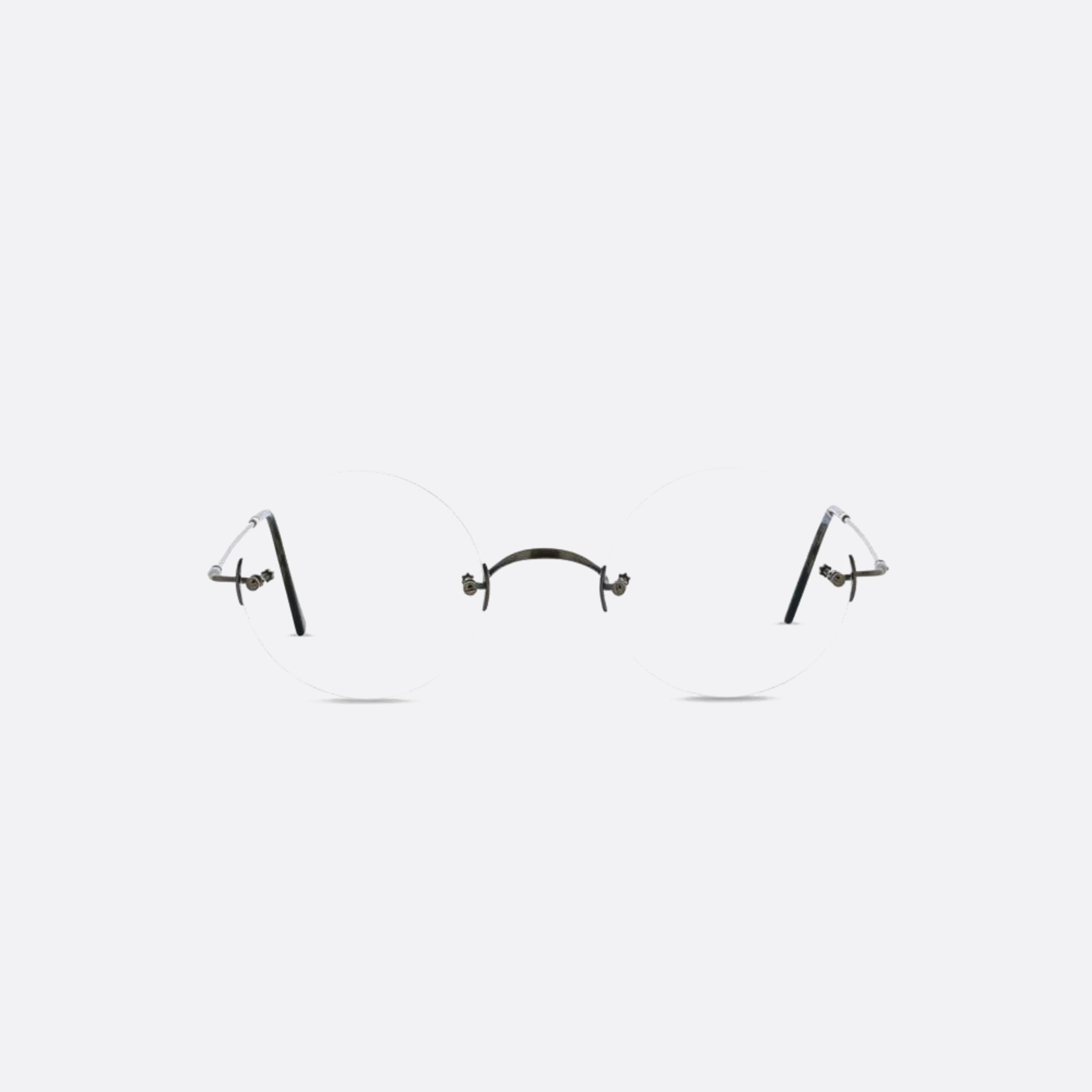 Lunor 44mm Classic Round Silver Round Unisex Eyeglasses - Main View