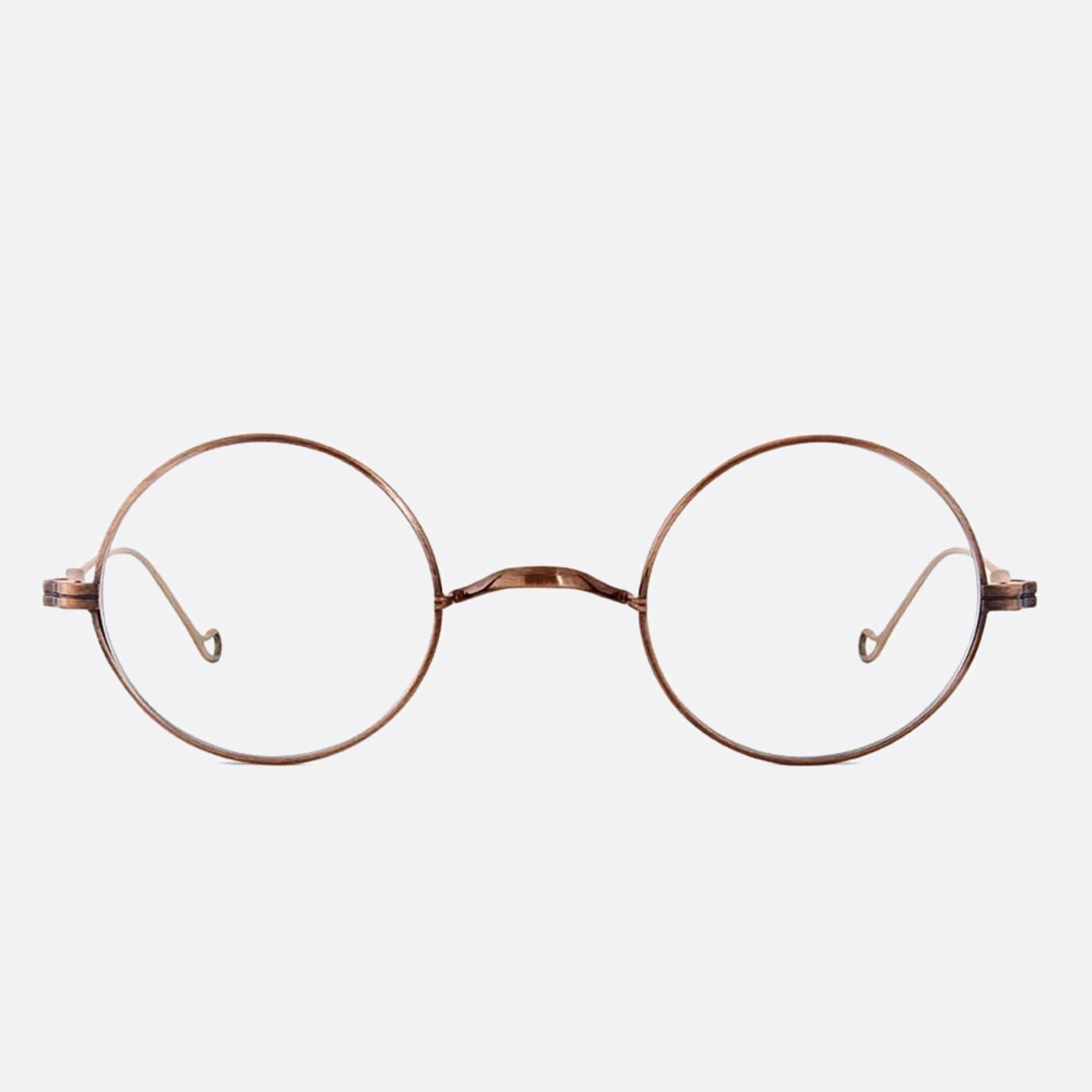 Lunor 44mm Unisex Gold Round Eyeglasses - Main View