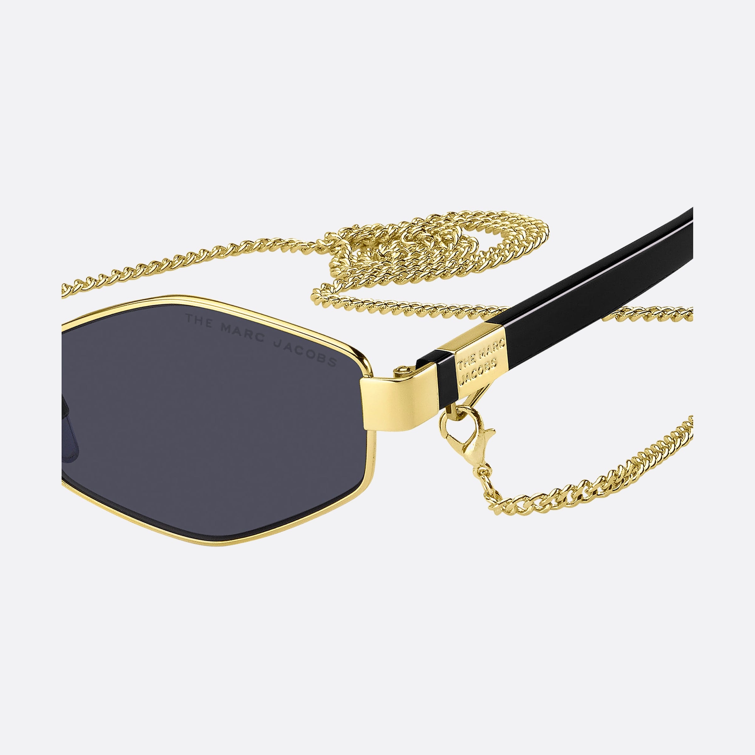 Marc 55mm Jacobs Marc J5g Gold Geometric Women Sunglasses - Detail View