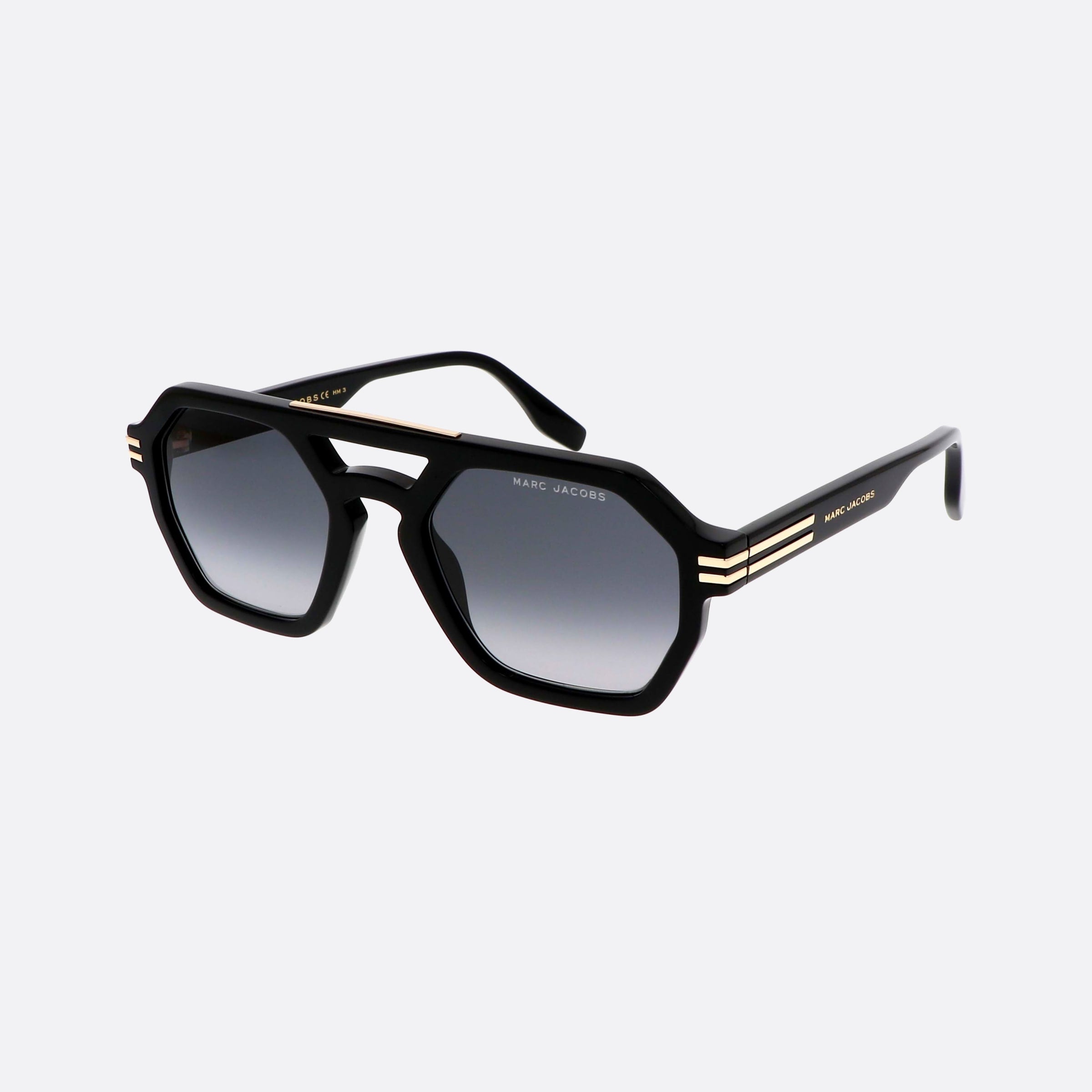 Marc 53mm Jacobs Marc Black Geometric Men Sunglasses - Main View