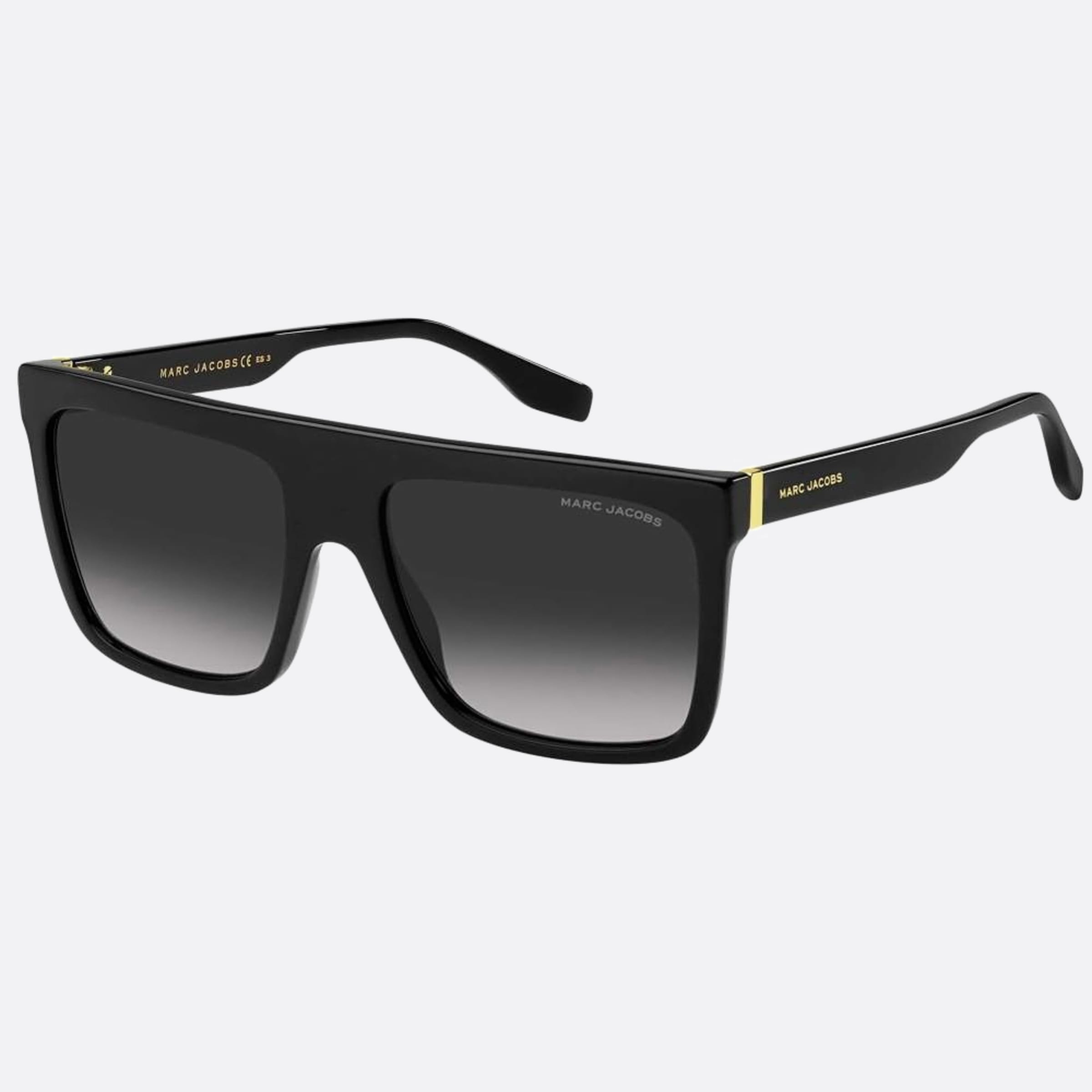 Marc 57mm Jacobs Marc Black Geometric Men Sunglasses - Side View