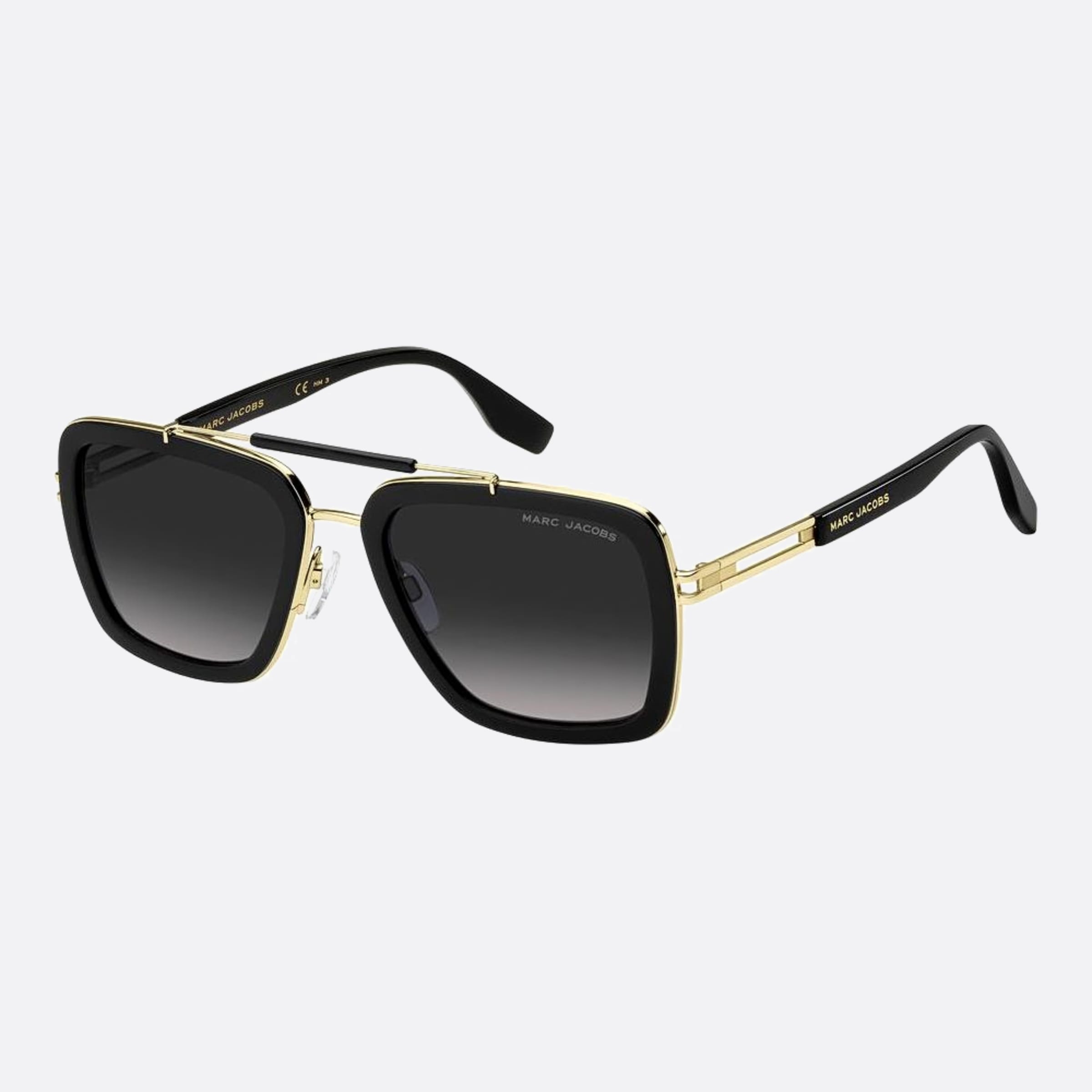 Marc 55mm Jacobs Marc Black Geometric Men Sunglasses - Side View