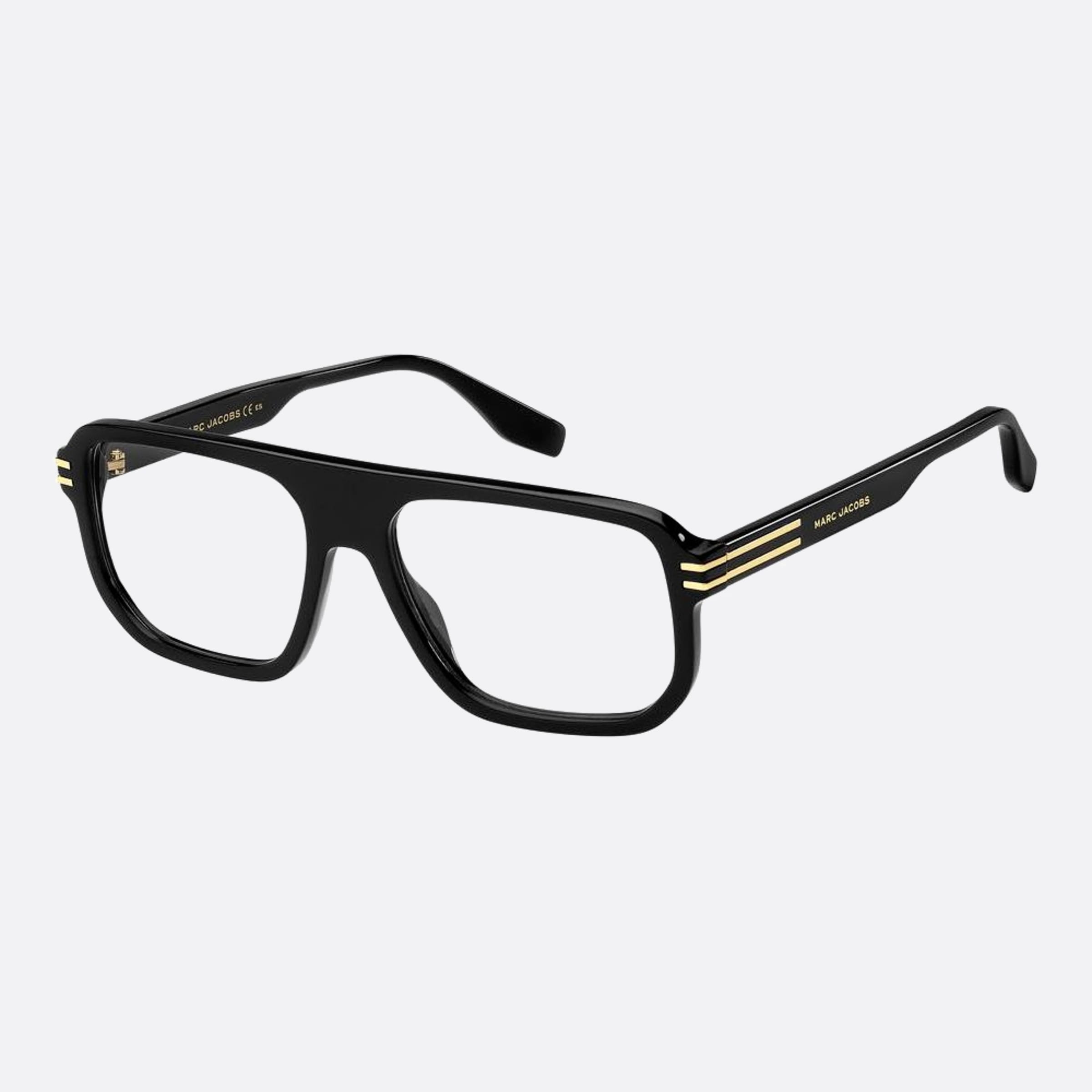 Marc 56mm Jacobs Marc Black Visor Men Eyeglasses - Side View