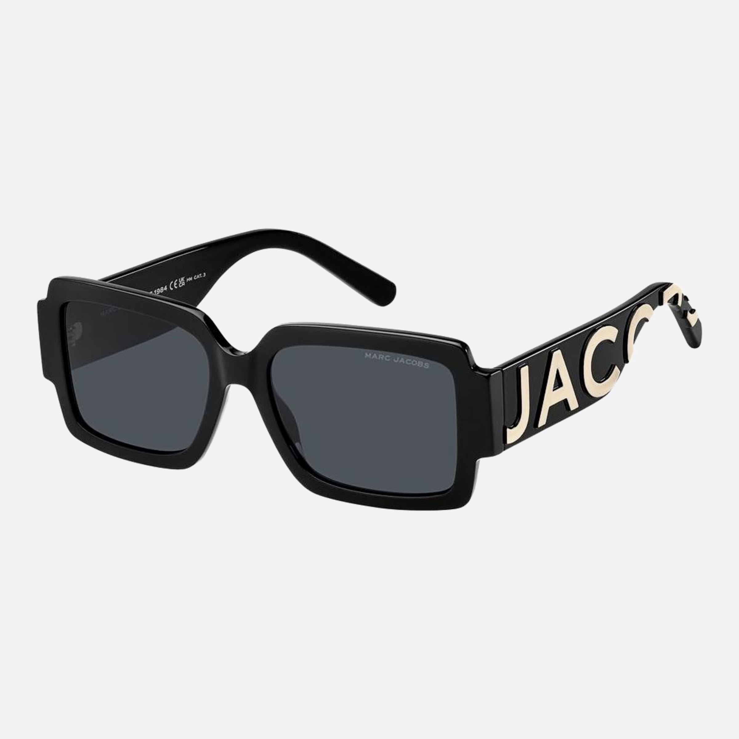 Marc 55mm Women's Jacobs Marc 80s Black Squared Sunglasses - Side View