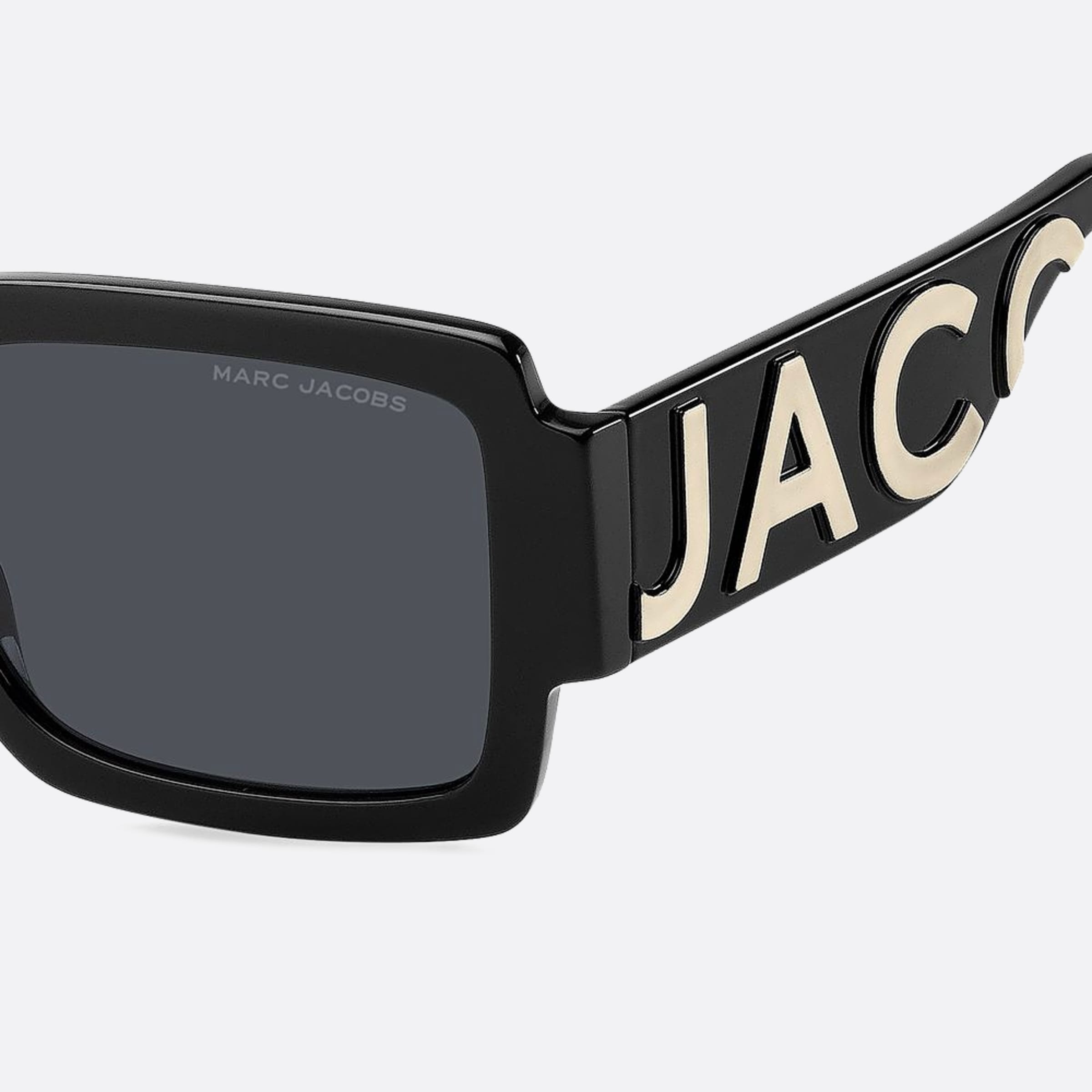Marc 55mm Women's Jacobs Marc 80s Black Squared Sunglasses - Additional Angle