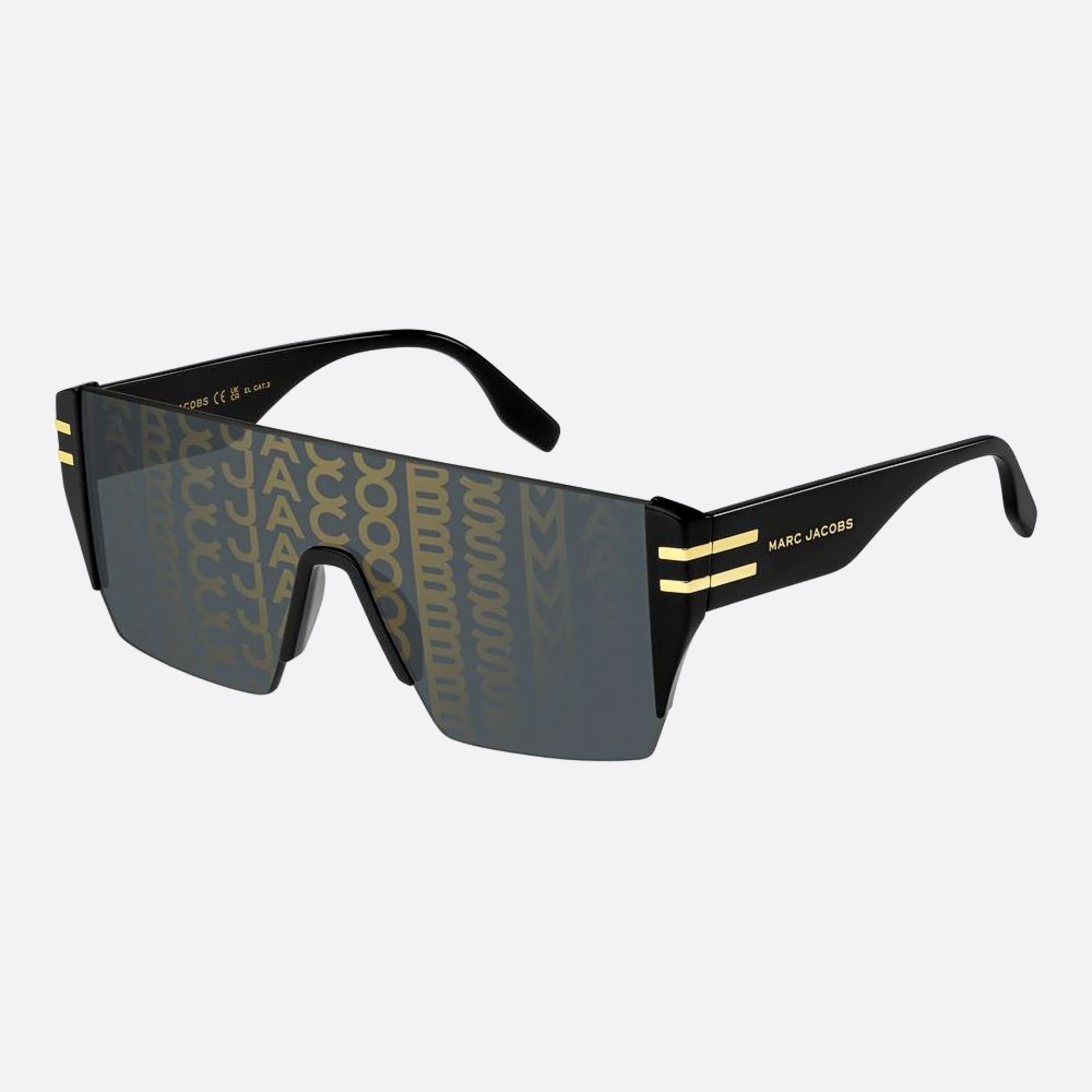 Marc 99mm Jacobs Marc Nzu Black Shield Men Sunglasses - Side View