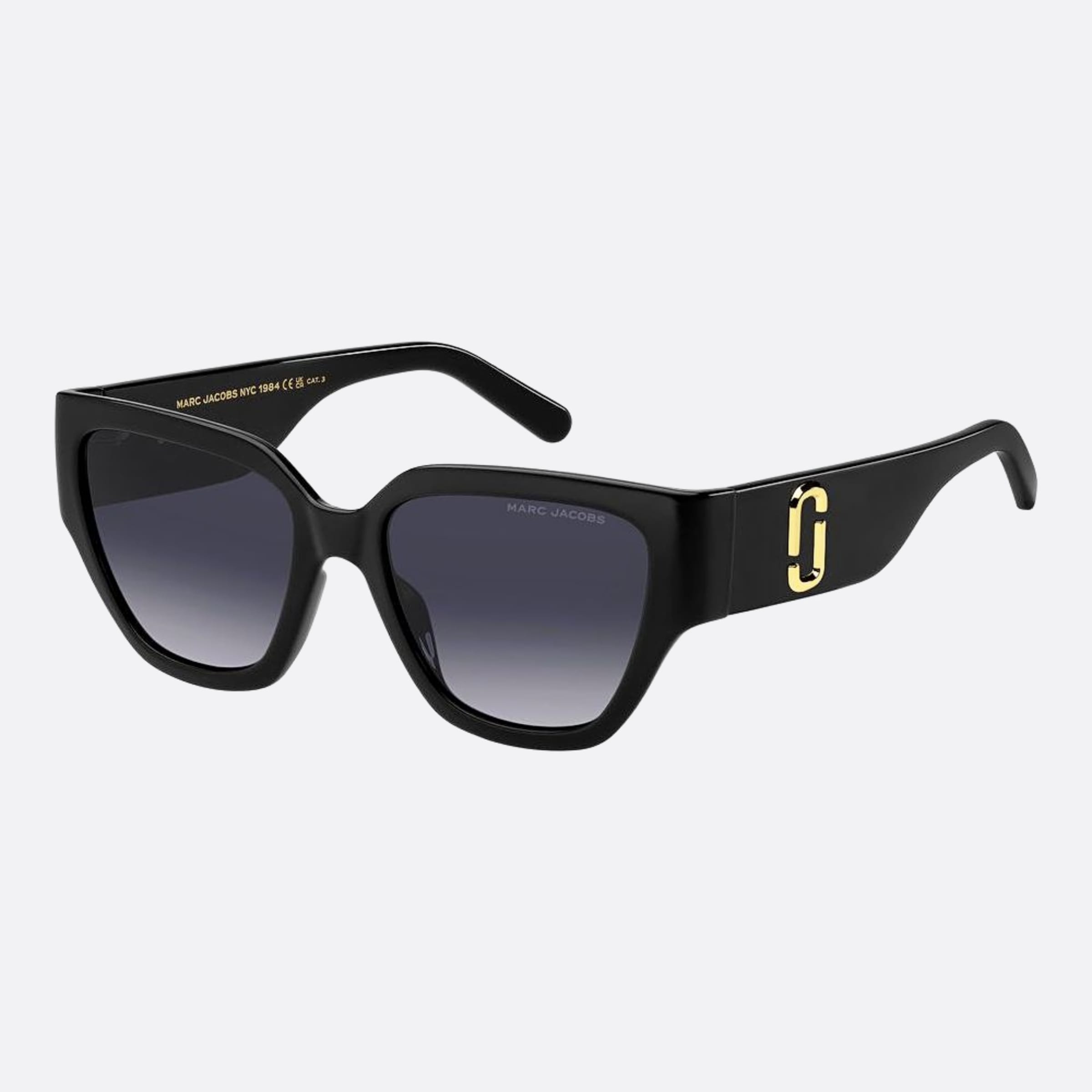 Marc 54mm Jacobs Marc Black Rectangle Women Sunglasses - Side View