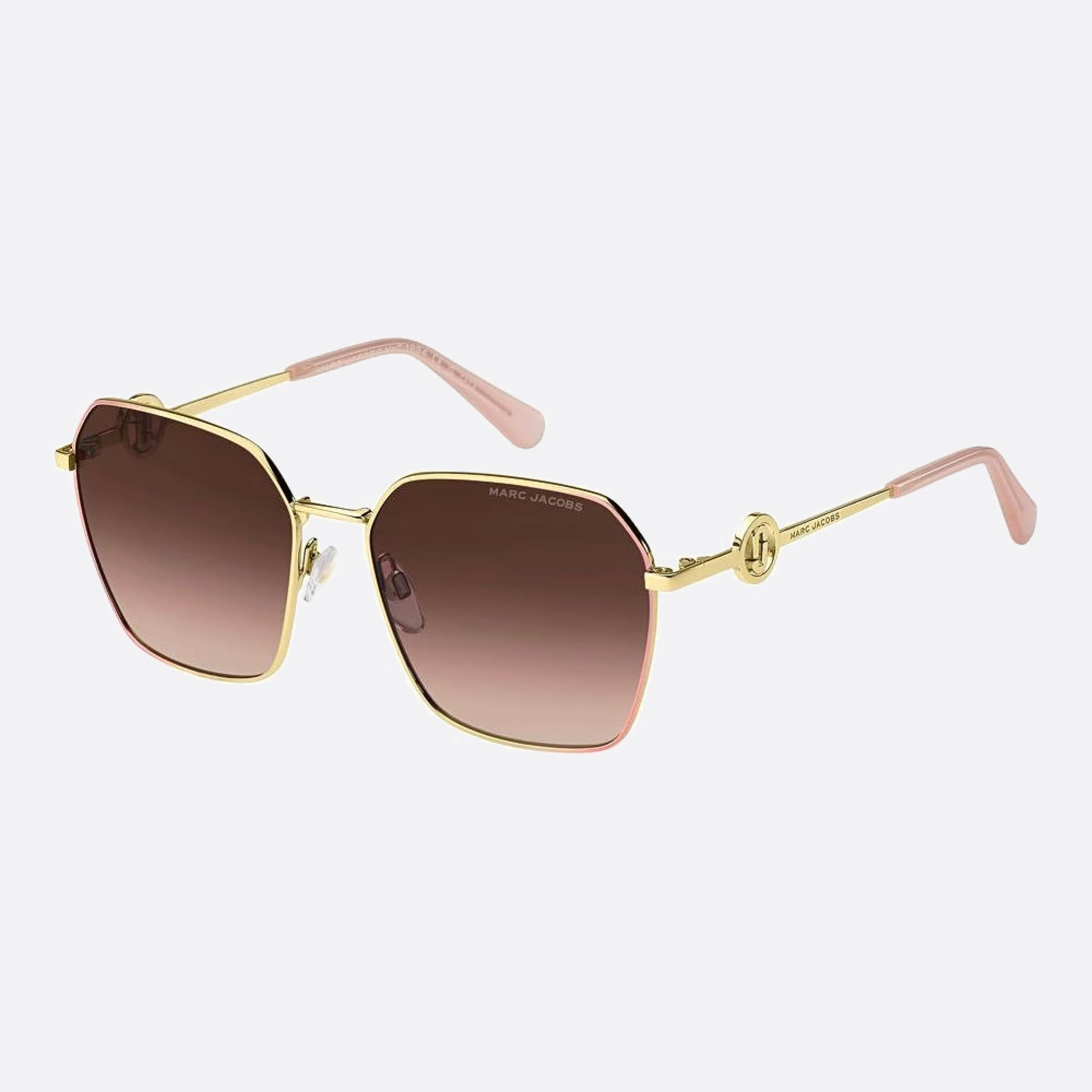 Marc 58mm Jacobs Marc Eyr Gold Rectangle Women Sunglasses - Side View