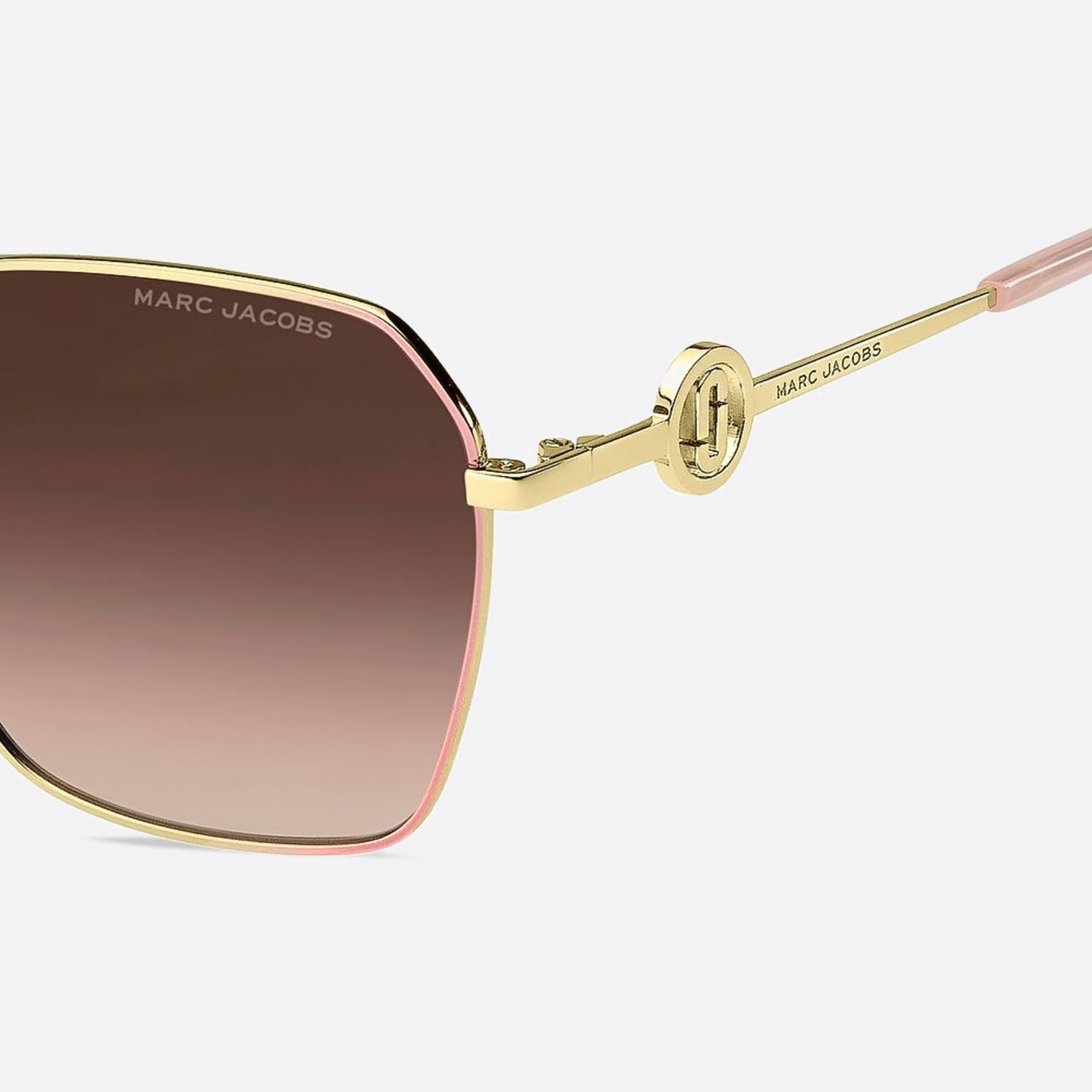 Marc 58mm Jacobs Marc Eyr Gold Rectangle Women Sunglasses - Detail View