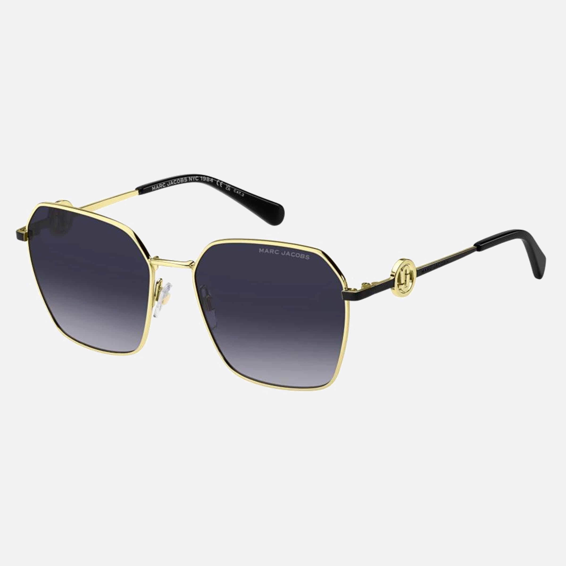 Marc 58mm Jacobs Marc Rhl Black Rectangle Women Sunglasses - Side View