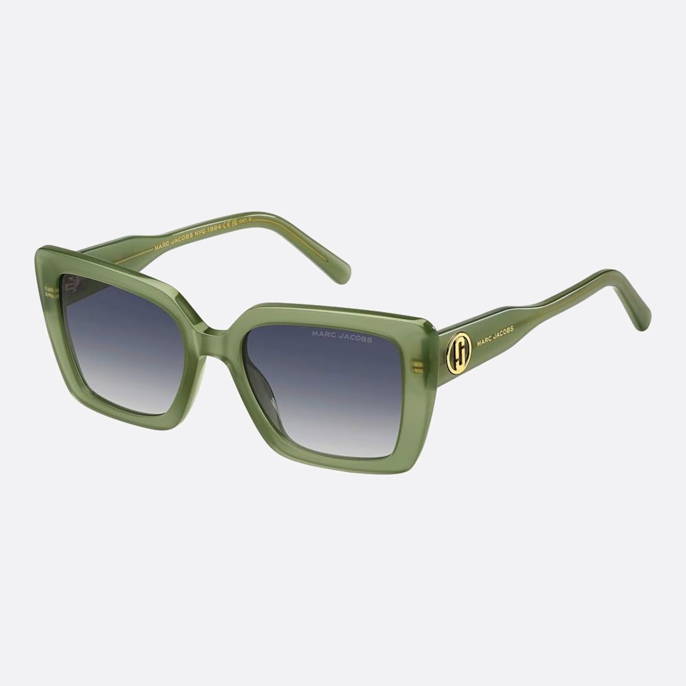 Marc 52mm Jacobs Marc 1ed Green Squared Women Sunglasses - Side View