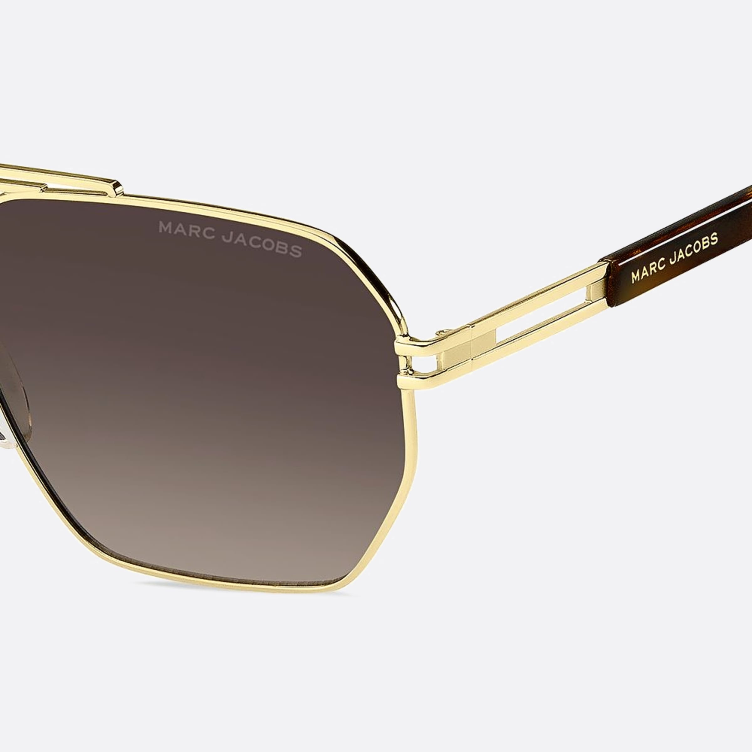 Marc 60mm Jacobs Marc 06j Brown Geometric Men Sunglasses - Detail View