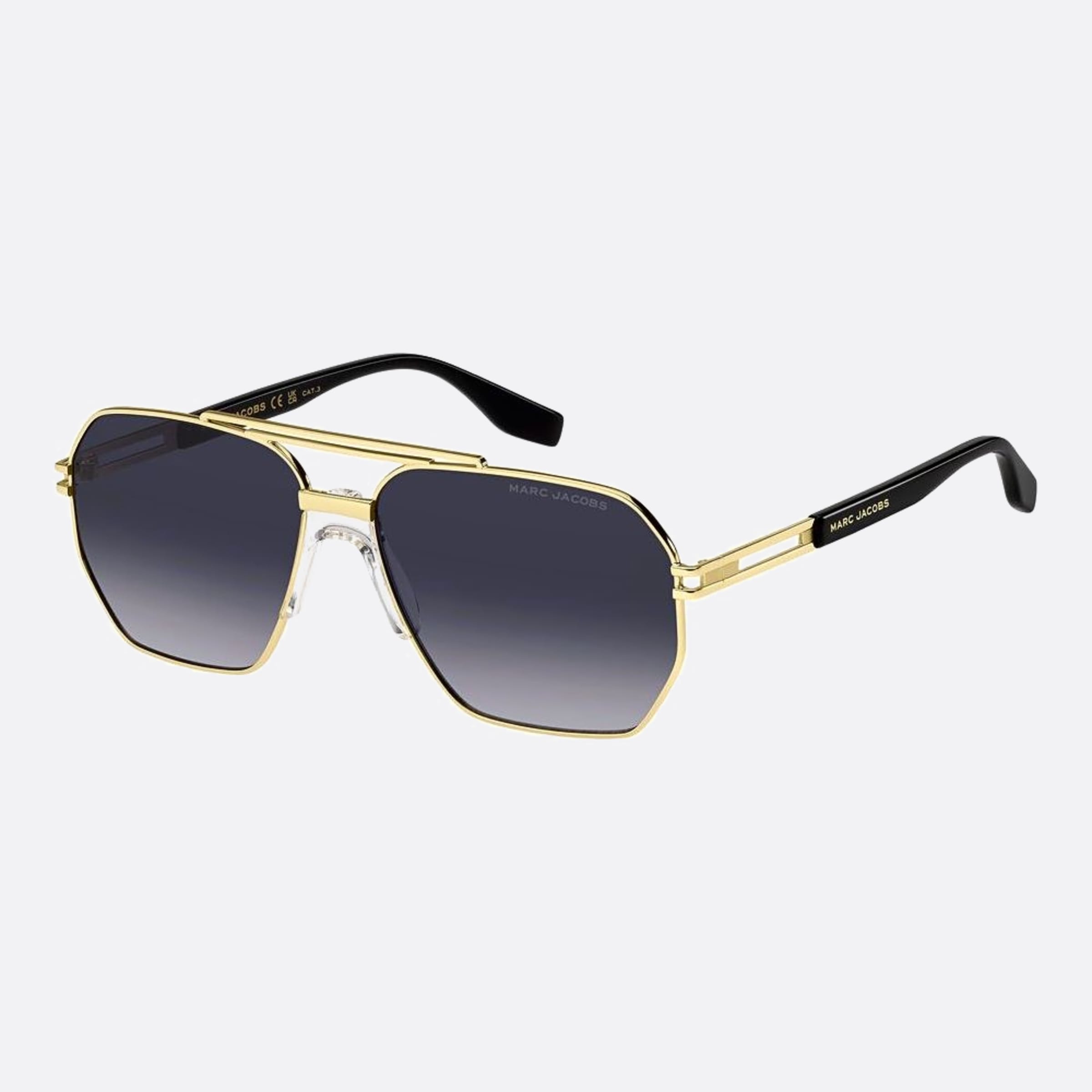 Marc 60mm Jacobs Marc Rhl Black Geometric Men Sunglasses - Side View