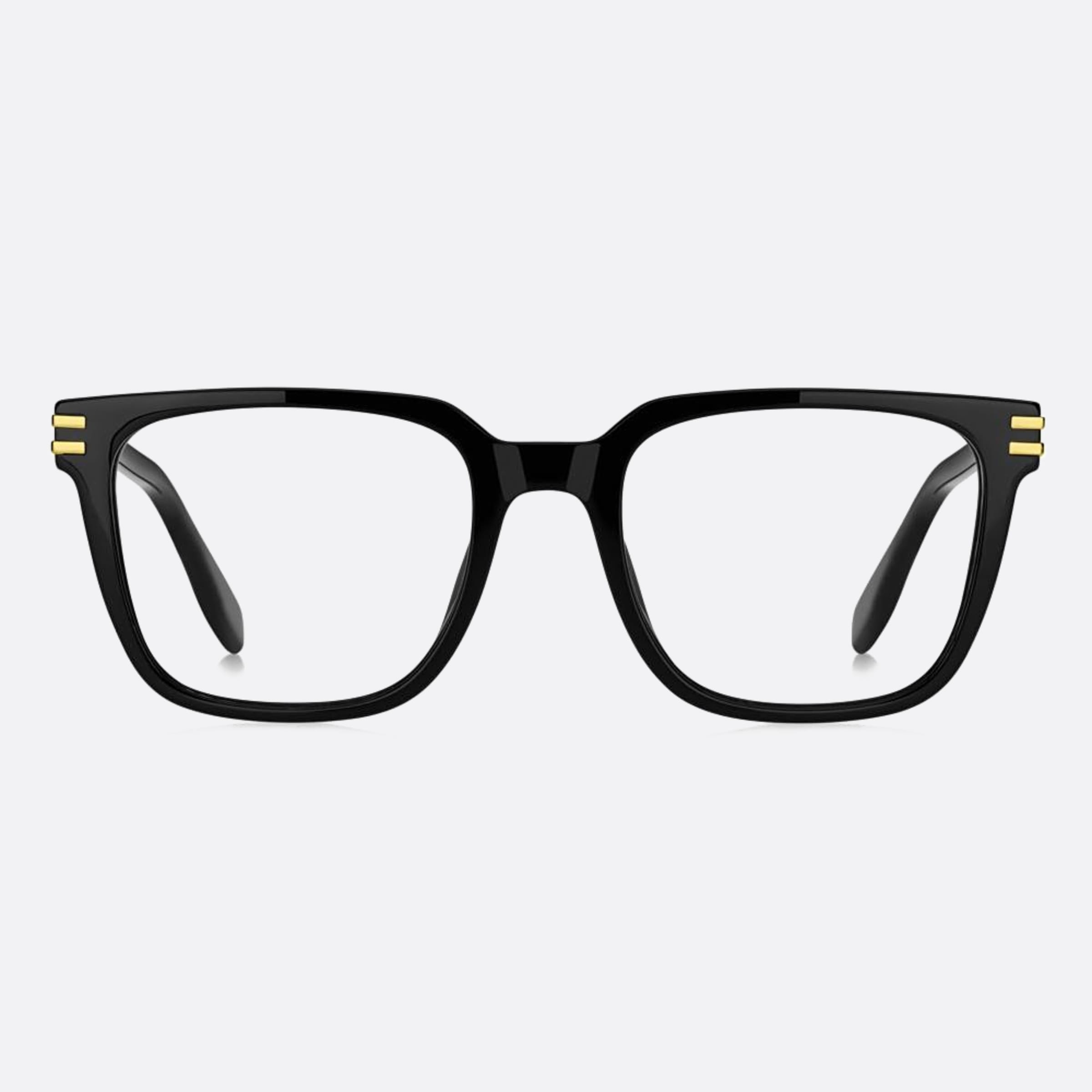 Marc 53mm Jacobs Marc Black Rectangle Men Eyeglasses - Main View