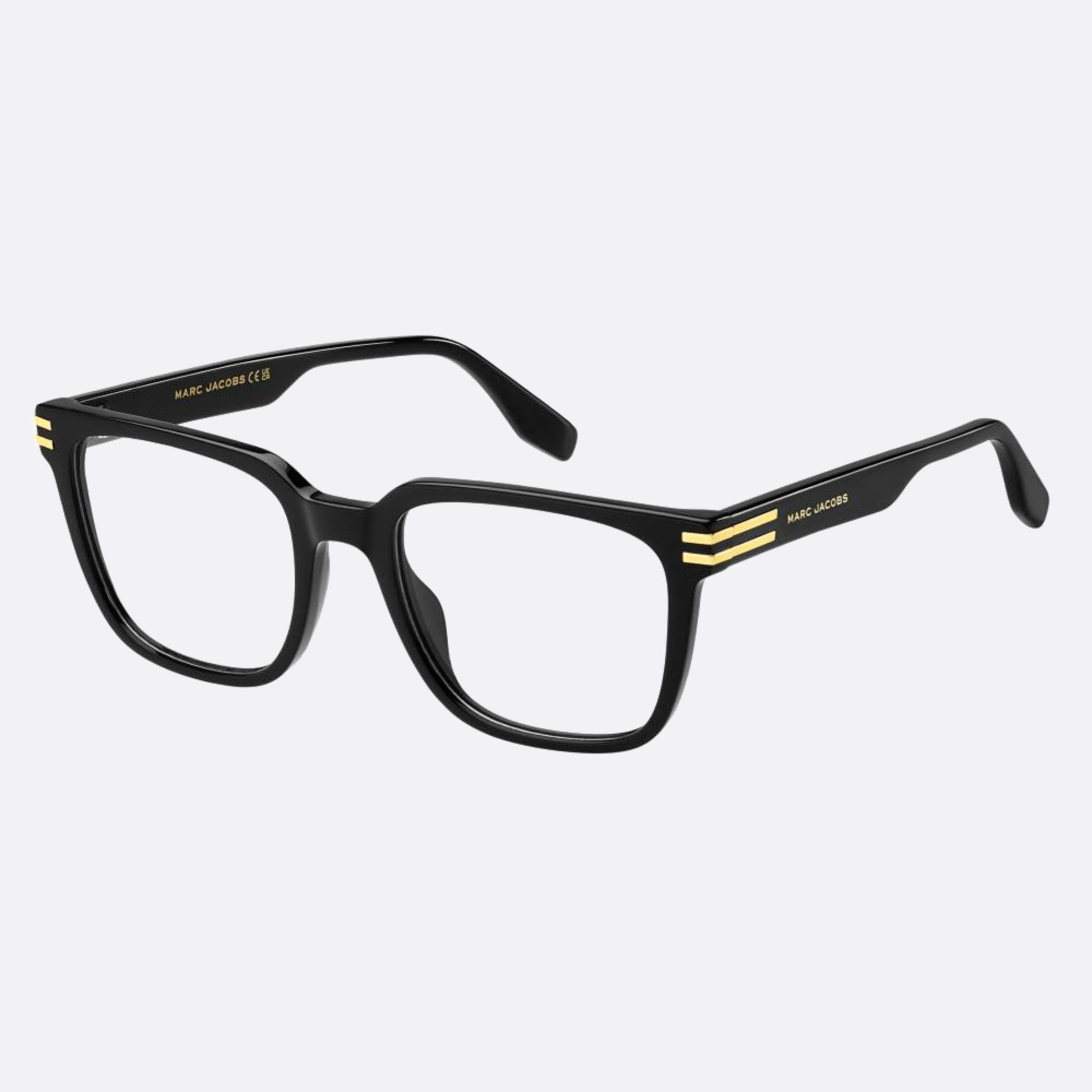 Marc 53mm Jacobs Marc Black Rectangle Men Eyeglasses - Side View