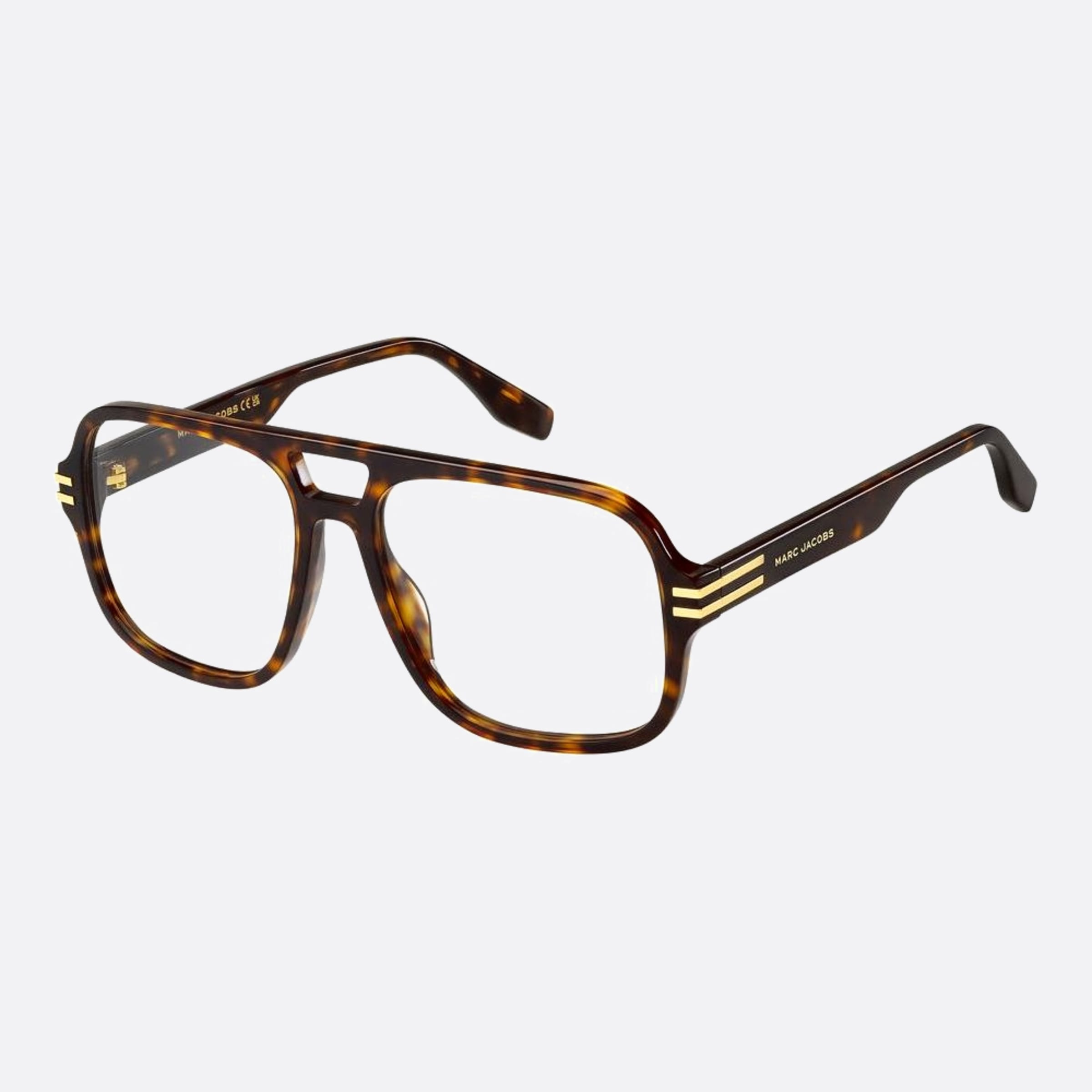 Marc 58mm Jacobs Marc Havana Rectangle Men Eyeglasses - Side View
