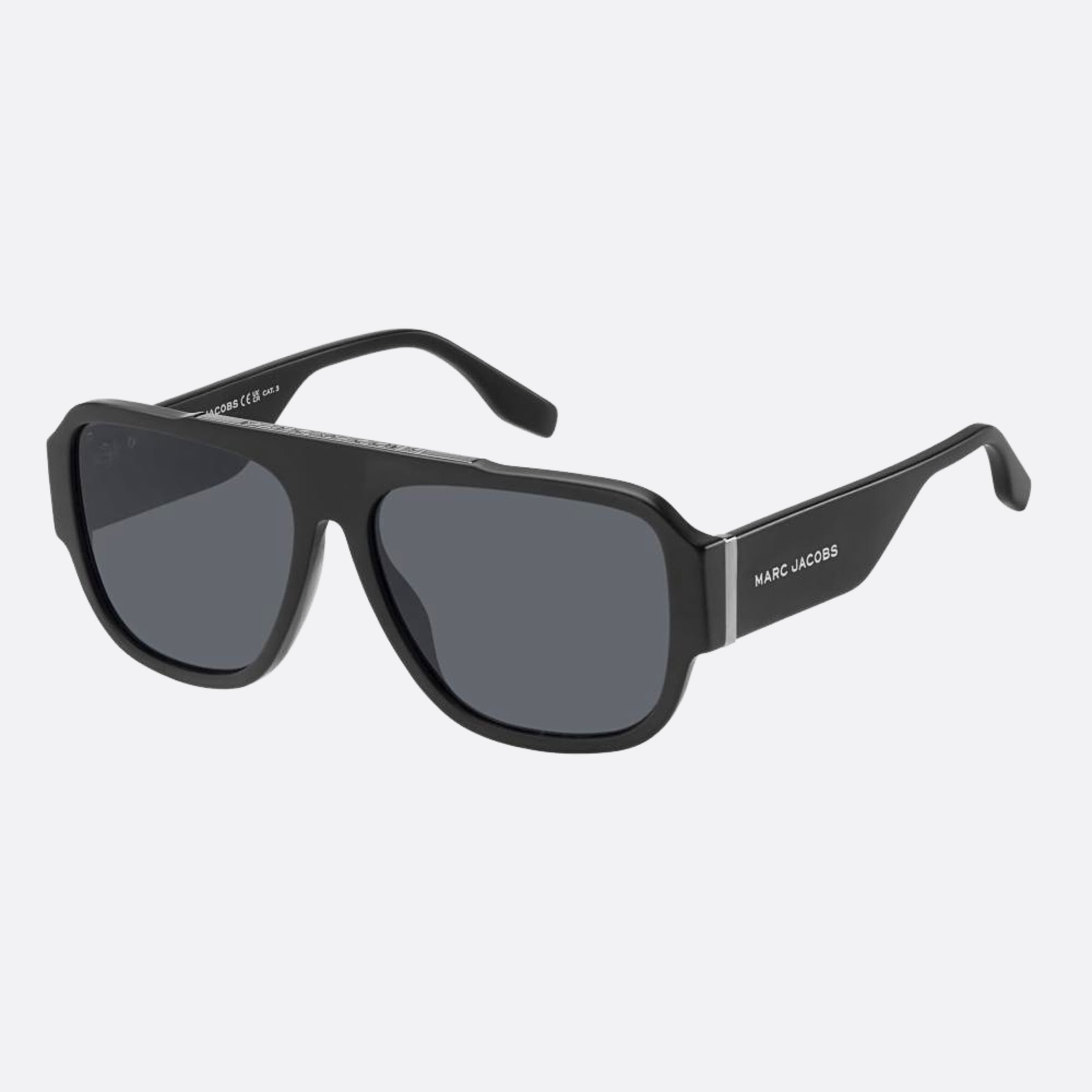 Marc 58mm Jacobs Marc Black Rectangle Men Sunglasses - Side View
