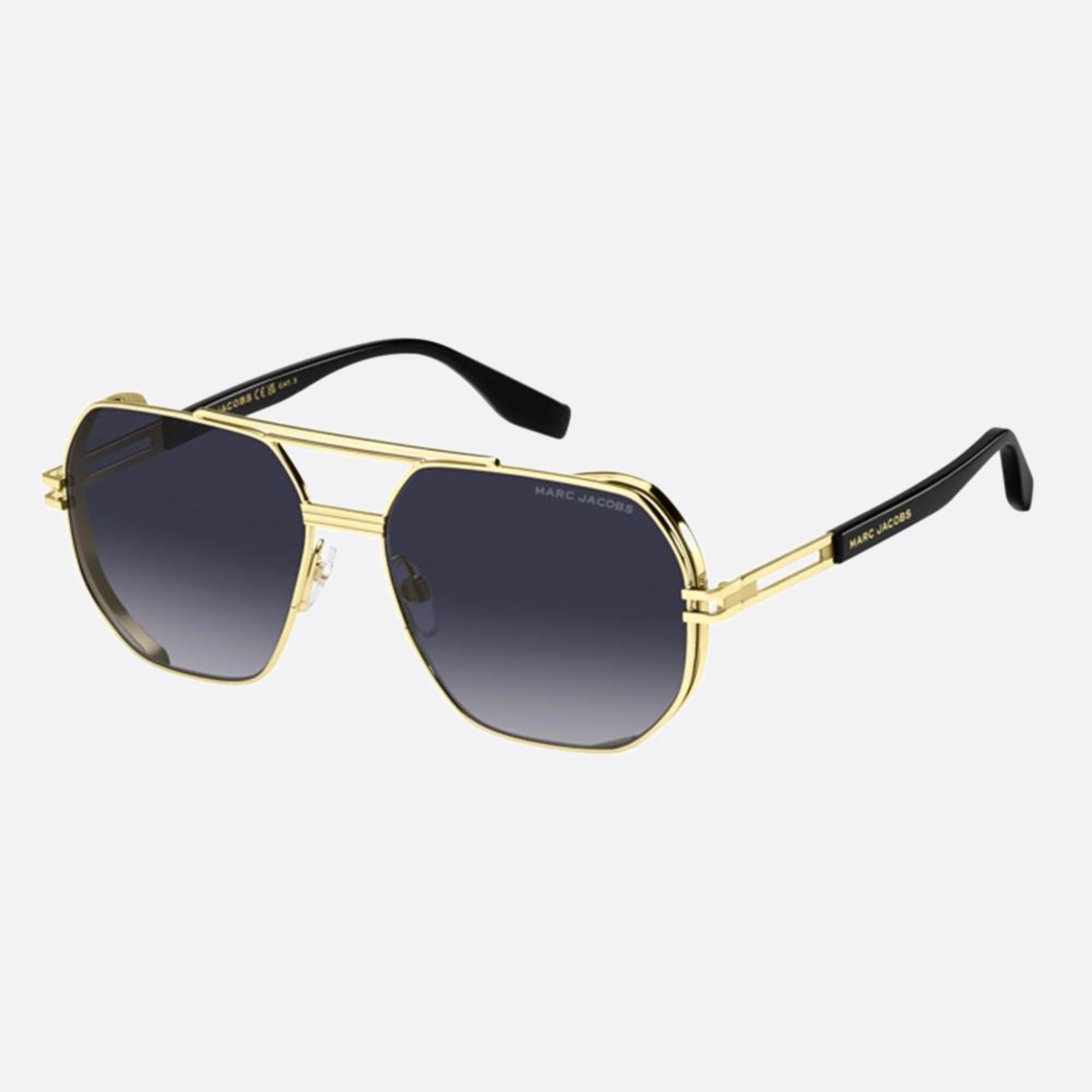 Marc 60mm Jacobs Marc Rhl Gold Rectangle Men Sunglasses - Side View
