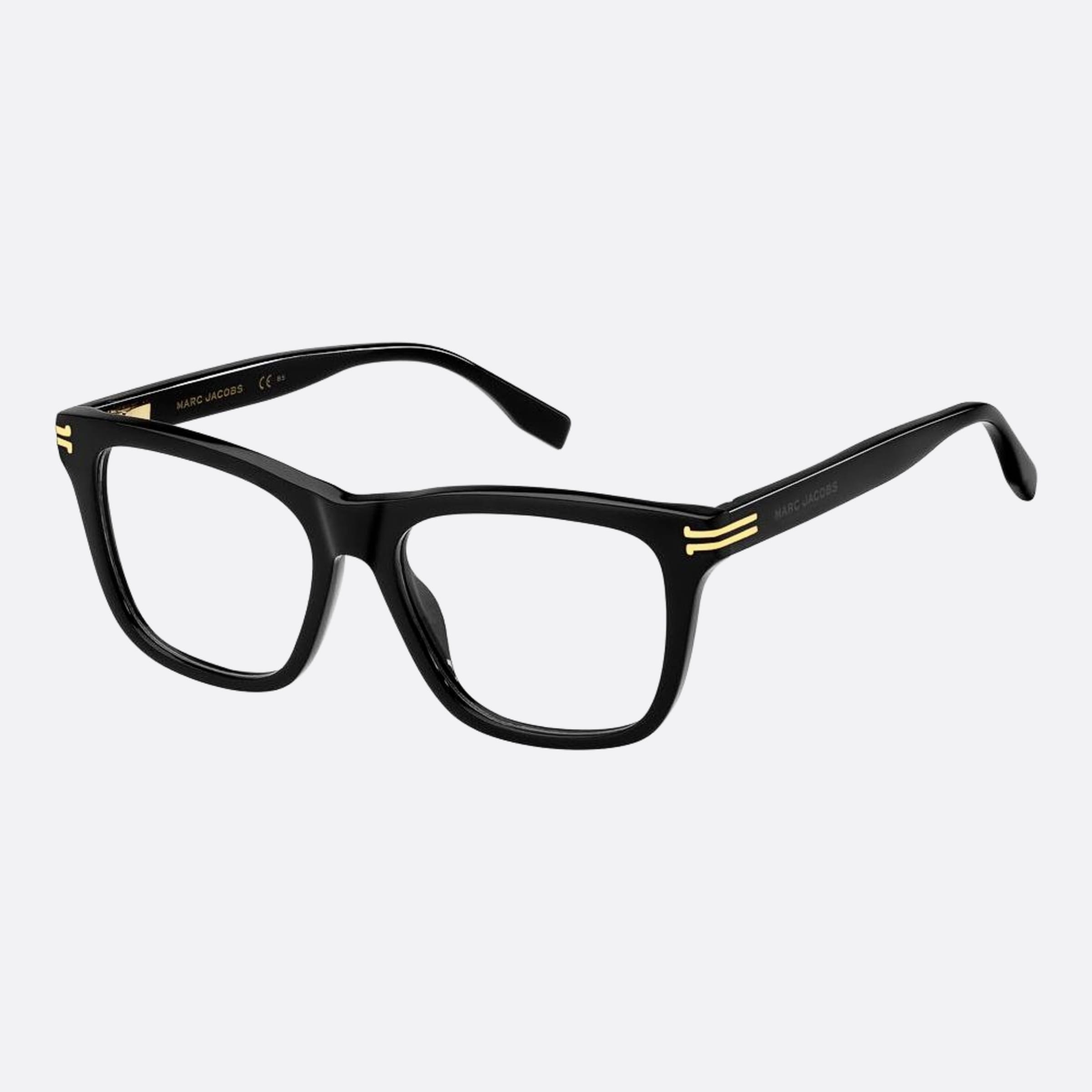 Marc 52mm Jacobs Black Squared Women Eyeglasses - Side View