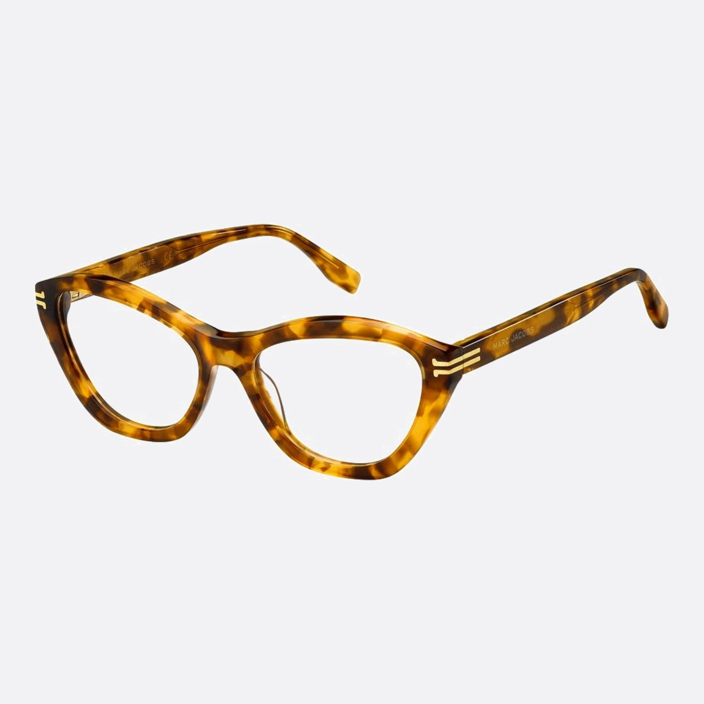 Marc 53mm Jacobs A84 Yellow Squared Women Eyeglasses - Side View