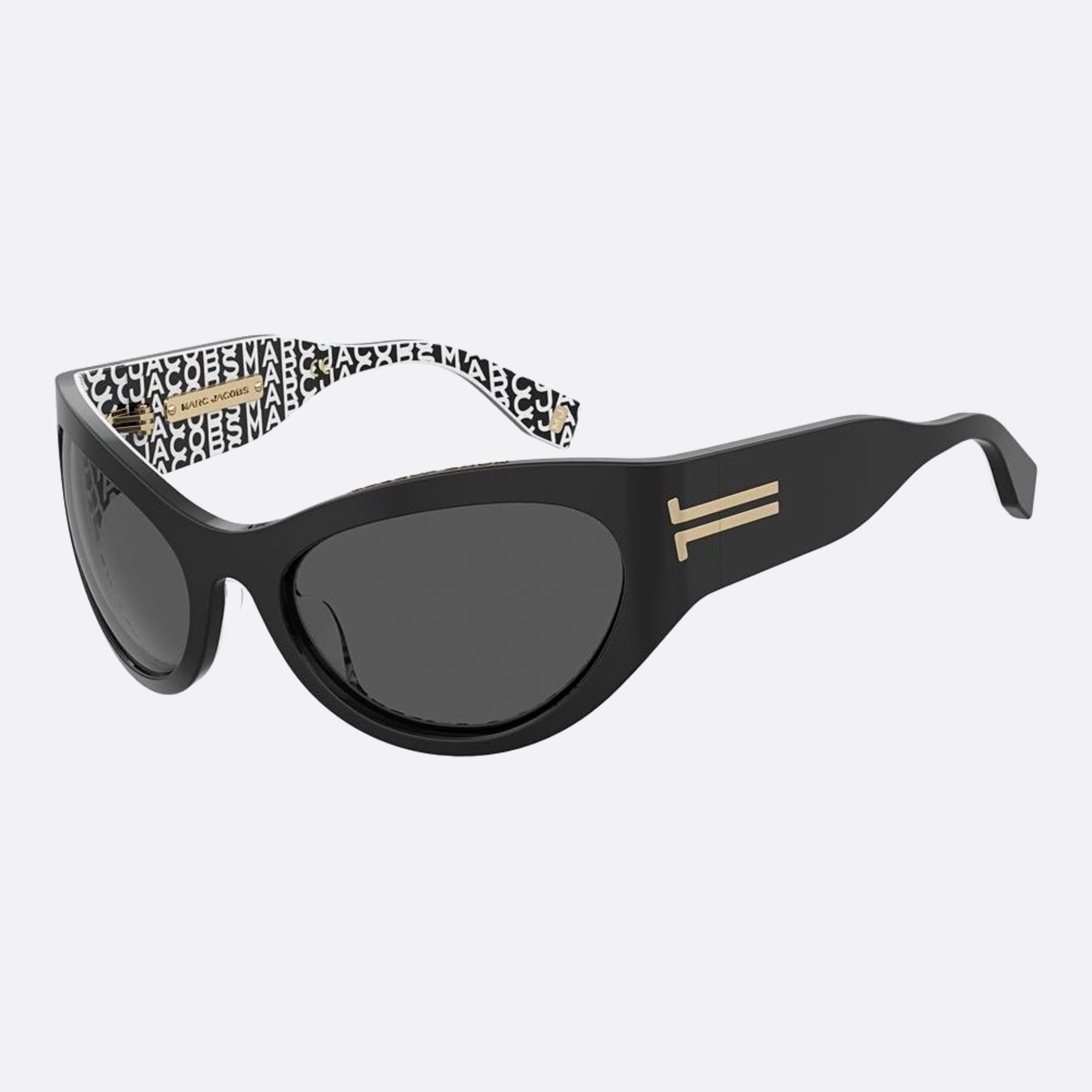 Marc 61mm Jacobs Black Squared Women Sunglasses - Side View