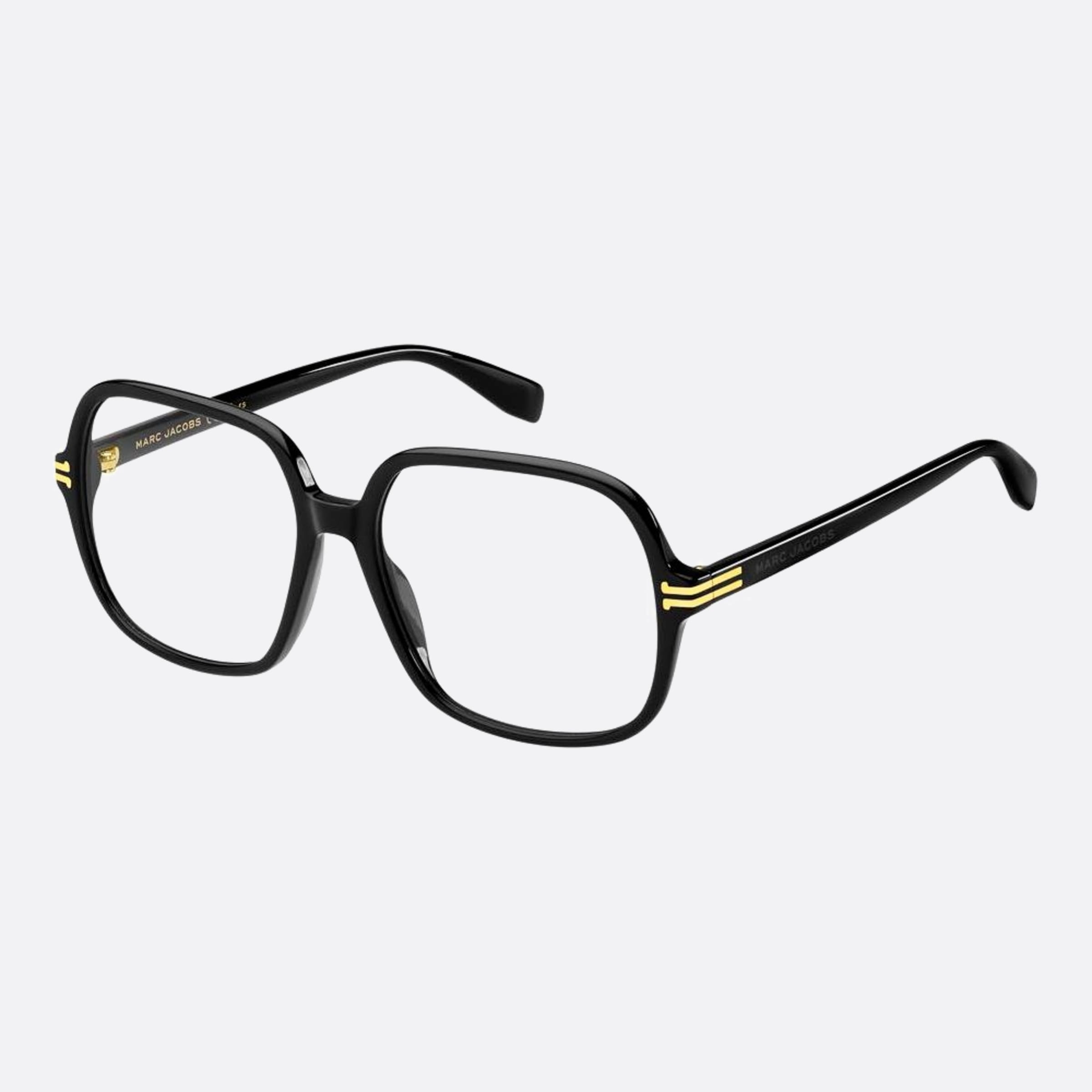 Marc 57mm Jacobs Black Squared Women Eyeglasses - Side View