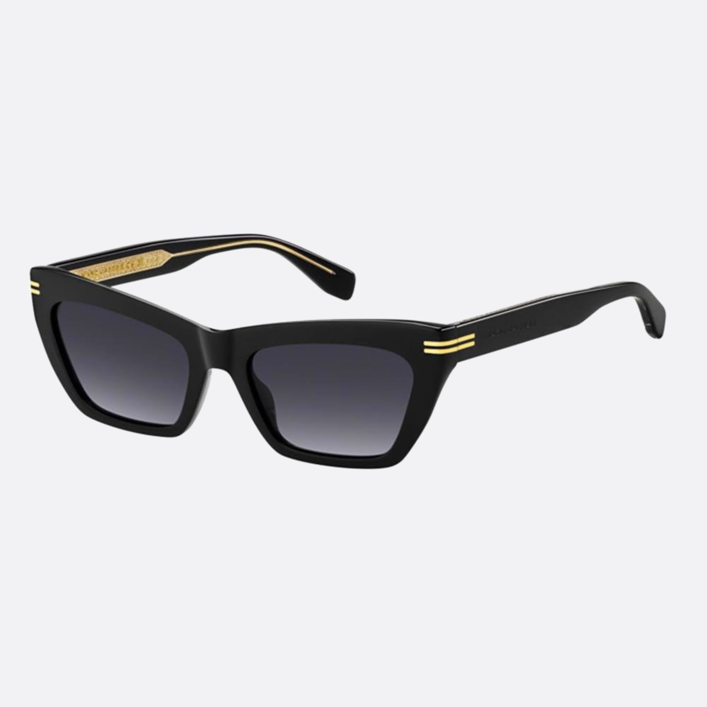 Marc 54mm Jacobs Black Rectangle Women Sunglasses - Side View