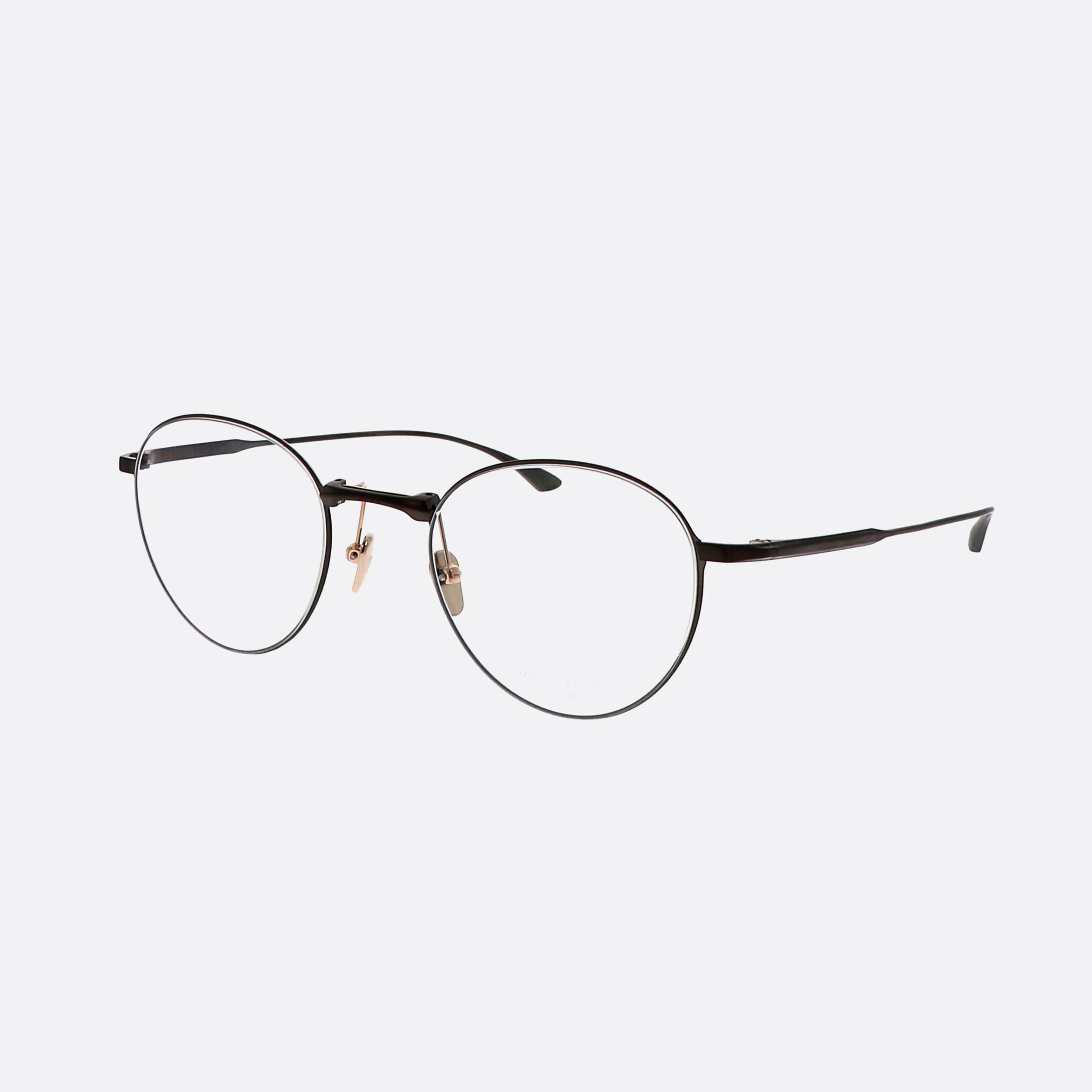 Masunaga 43mm Dateline Black Round Unisex Eyeglasses - Main View