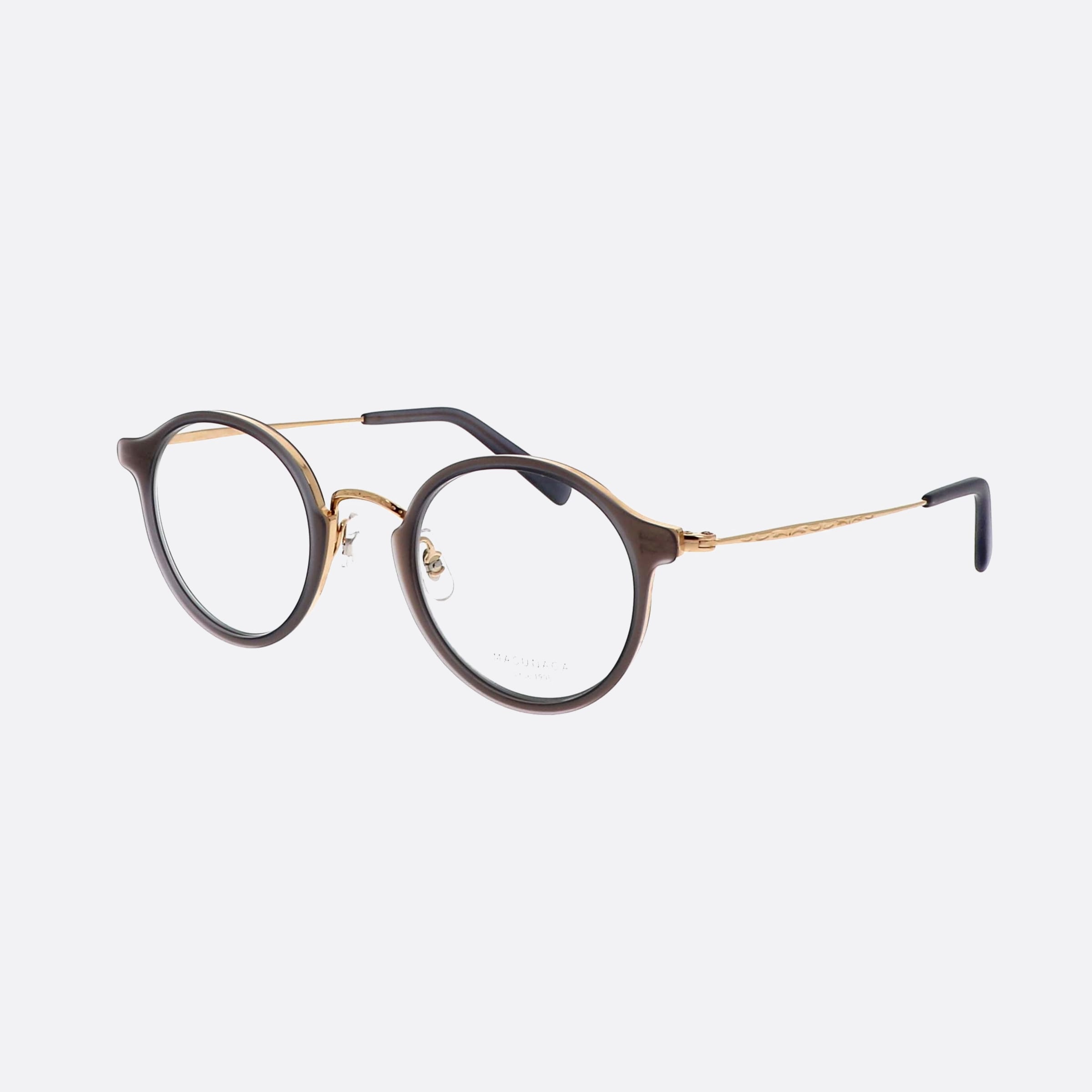 Masunaga 45mm Gms826 Grey Round Unisex Eyeglasses - Main View