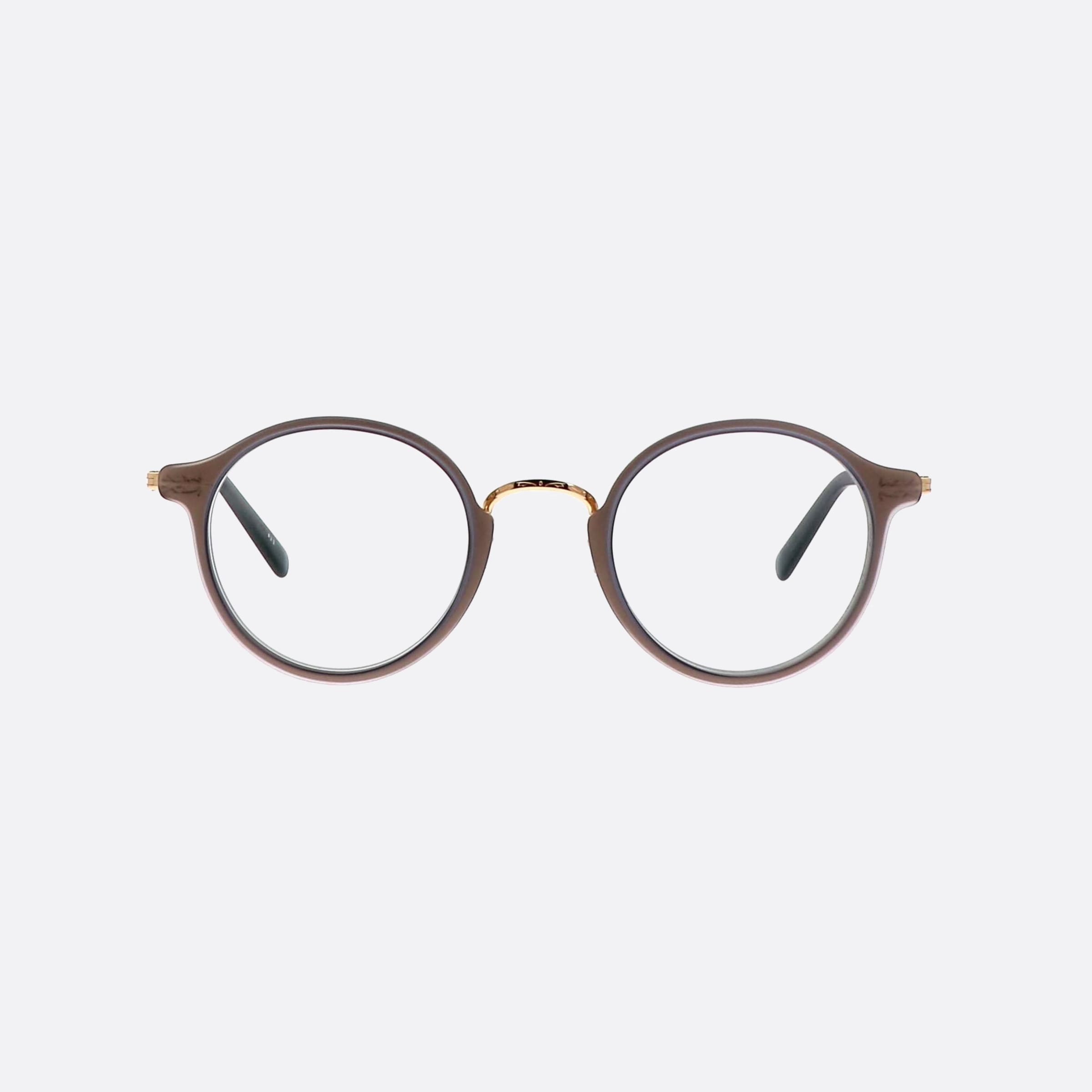 Masunaga 45mm Gms826 Grey Round Unisex Eyeglasses - Side View