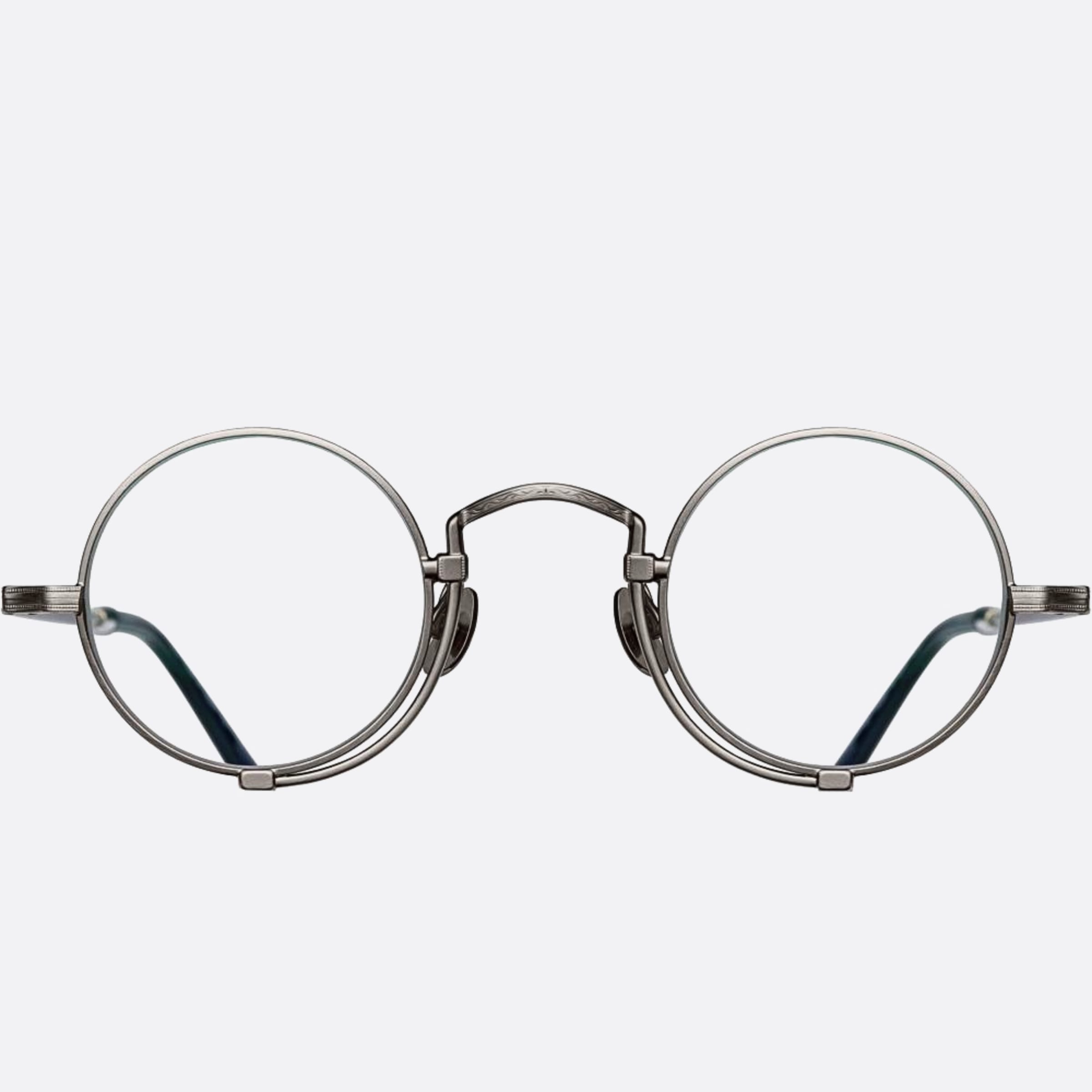 Matsuda 41mm 10103h Silver Round Unisex Eyeglasses - Side View