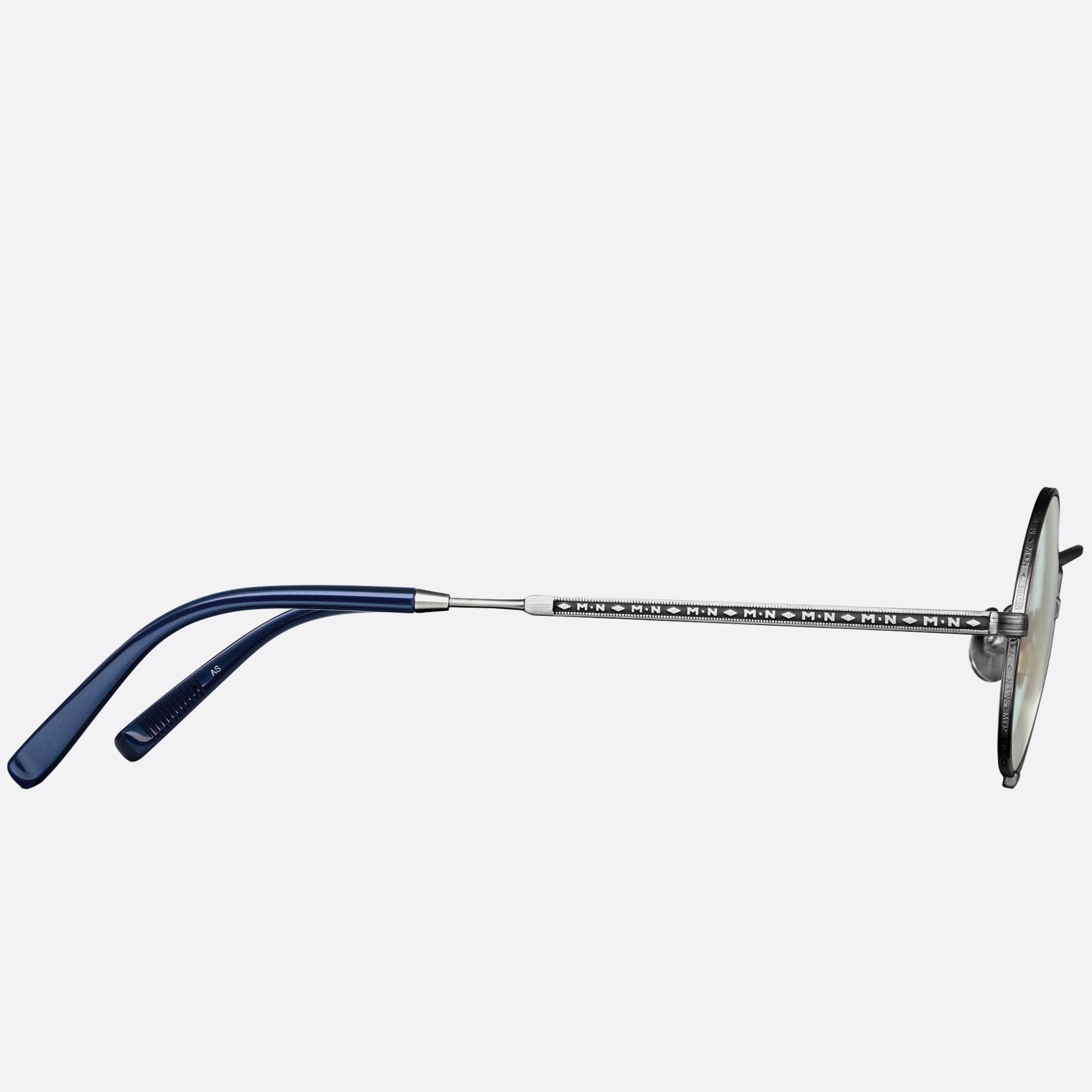 Matsuda 41mm 10103h Silver Round Unisex Eyeglasses - Detail View