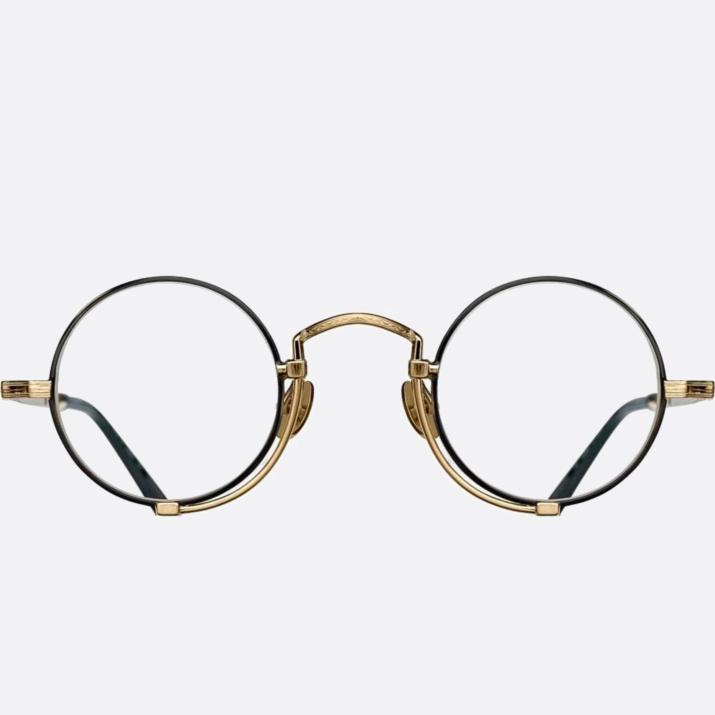 Matsuda 41mm 10103h Mbk Gold Round Unisex Eyeglasses - Main View