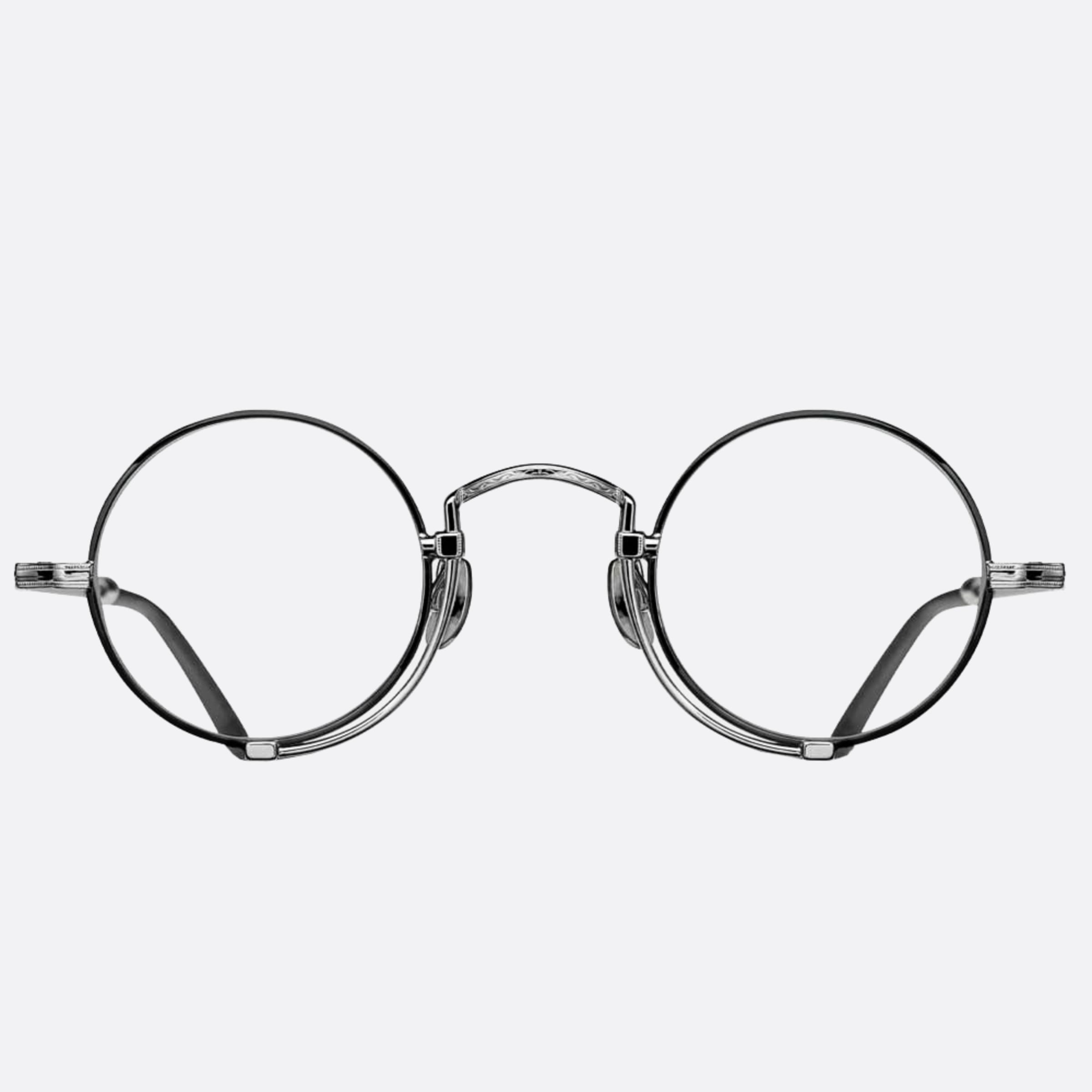 Matsuda 41mm 10103h Mbk Silver Round Unisex Eyeglasses - Main View