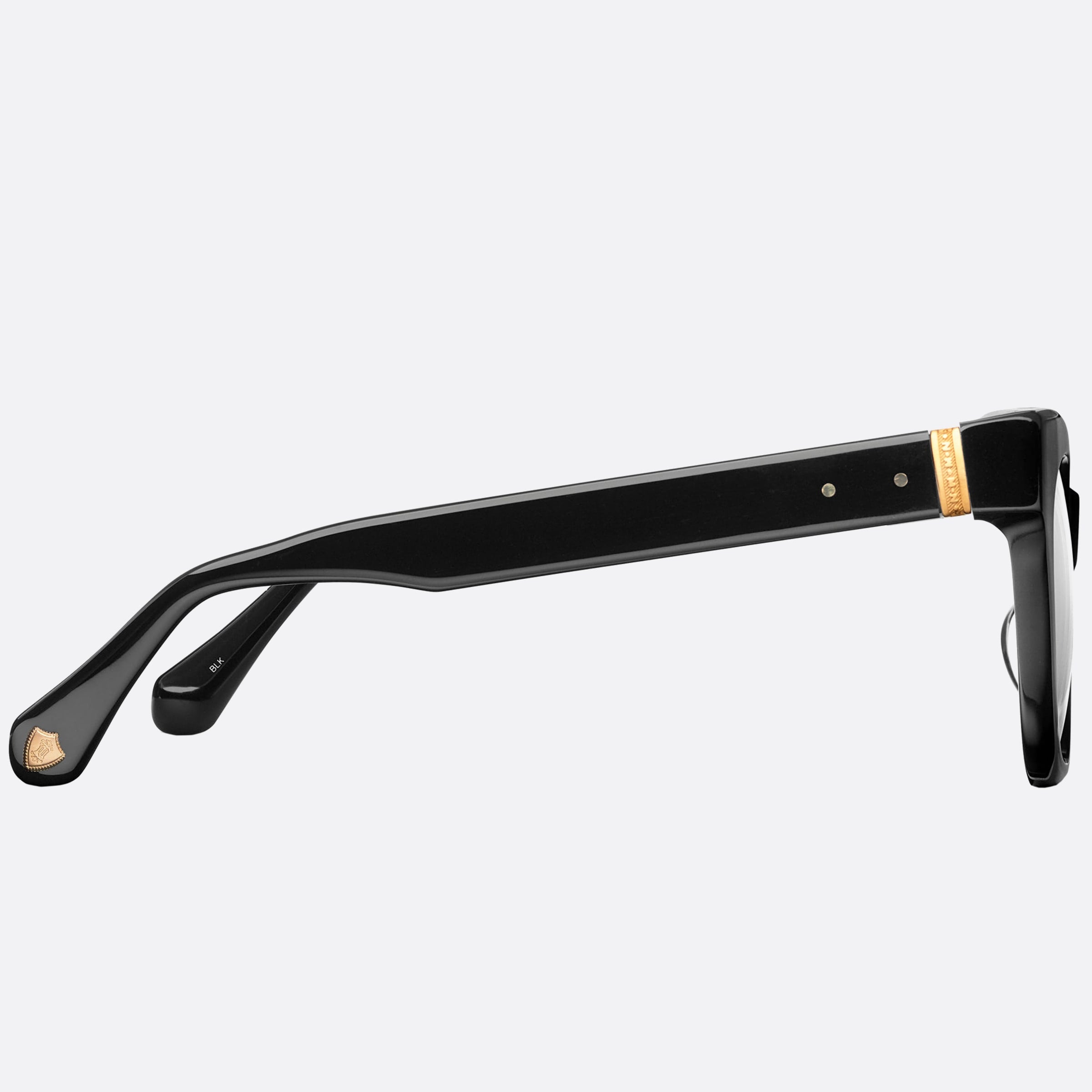 Matsuda 49mm M1022 Blk Black Squared Unisex Eyeglasses - Side View