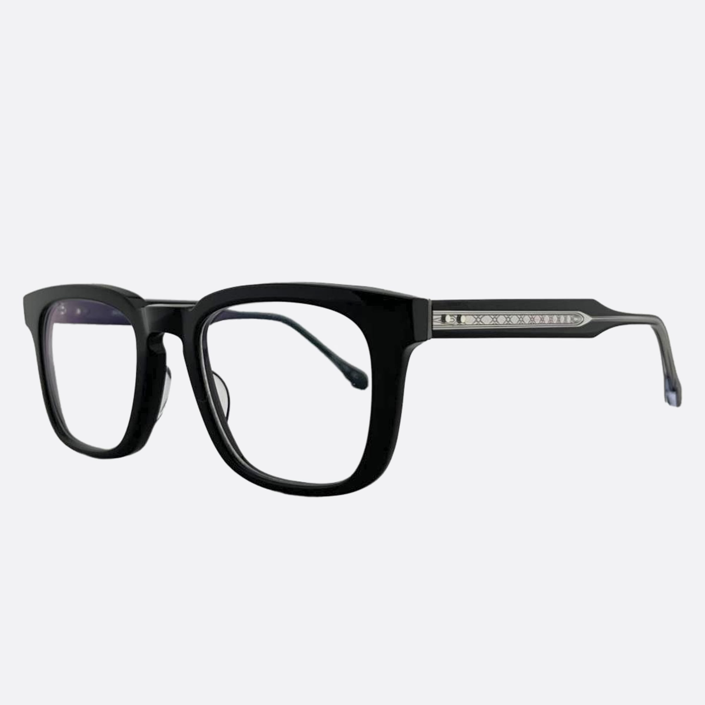 Matsuda 50mm M1031 Blk Black Squared Unisex Eyeglasses - Side View