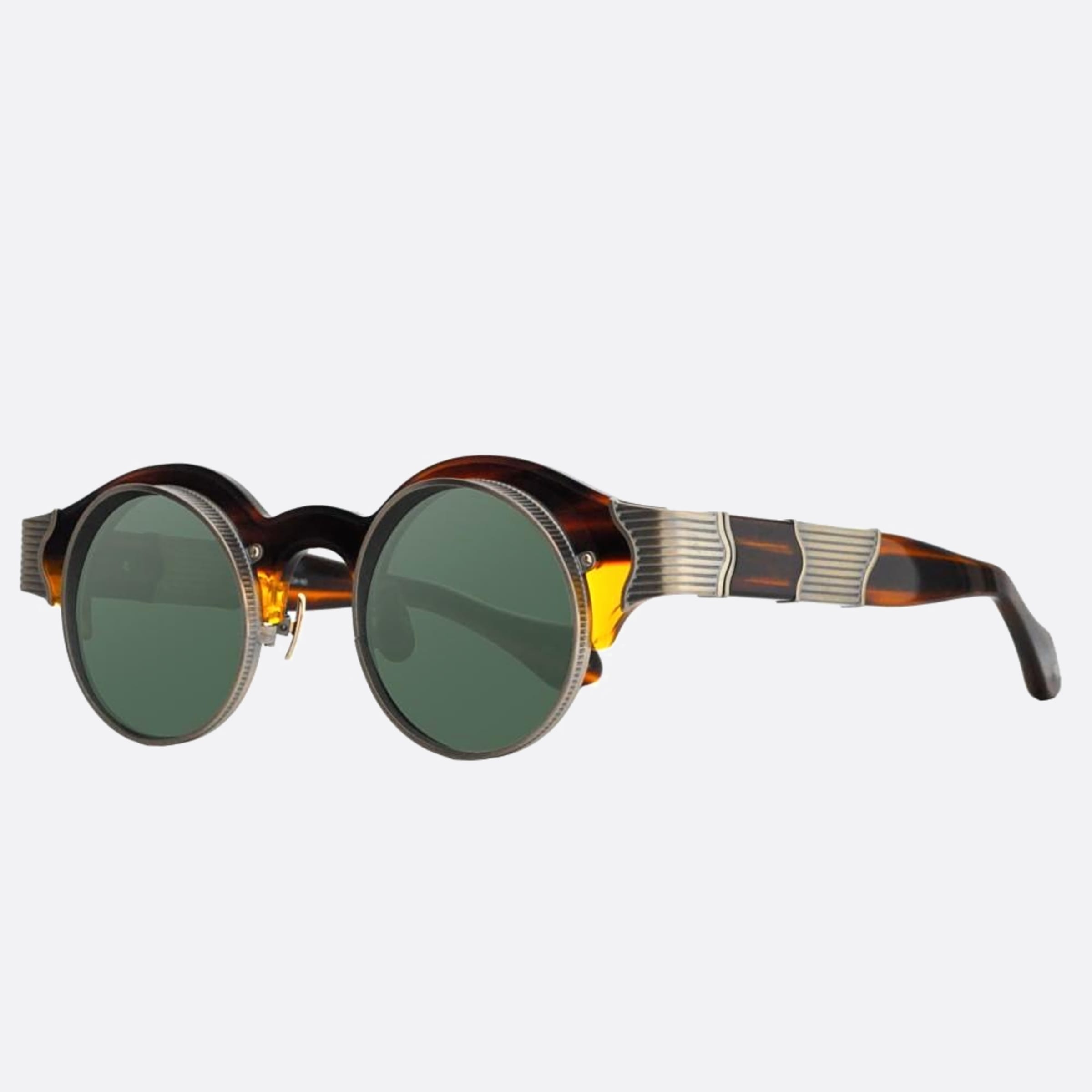 Matsuda 43mm M10605h Gold Round Men Sunglasses - Side View